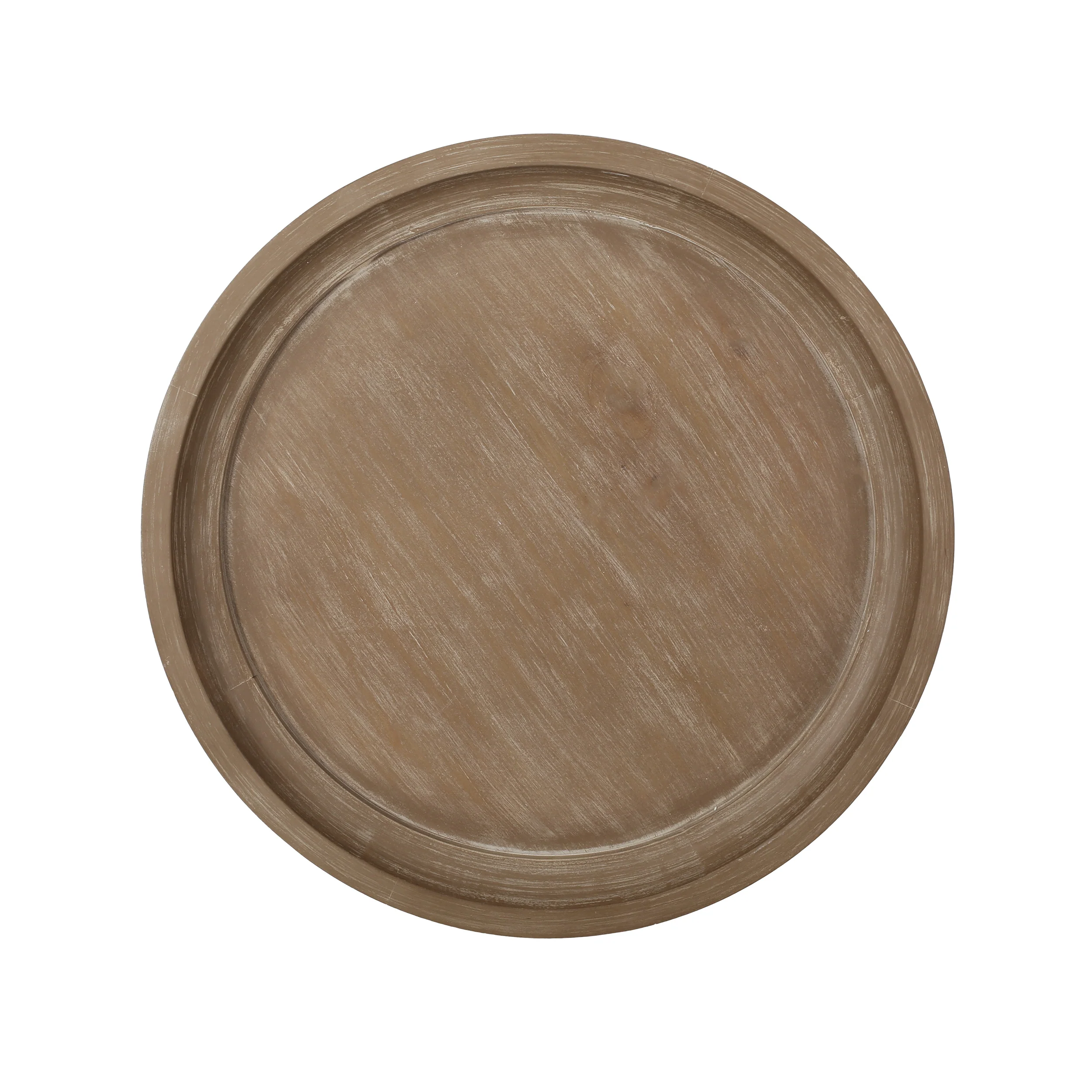 Ihana French Country Wooden Accent Table with Round Top - furnishings