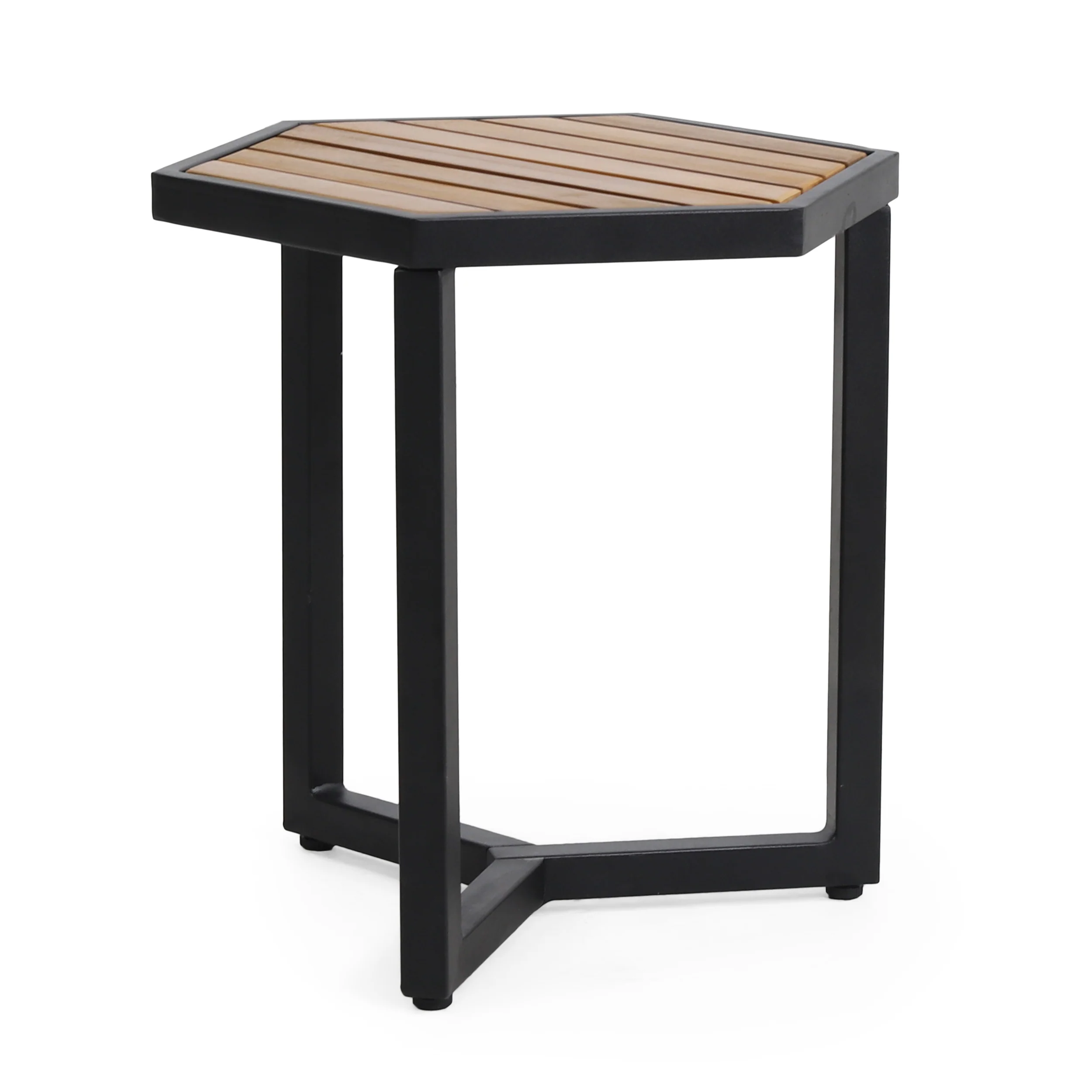 Taos Outdoor Acacia Wood Side Table - furnishings