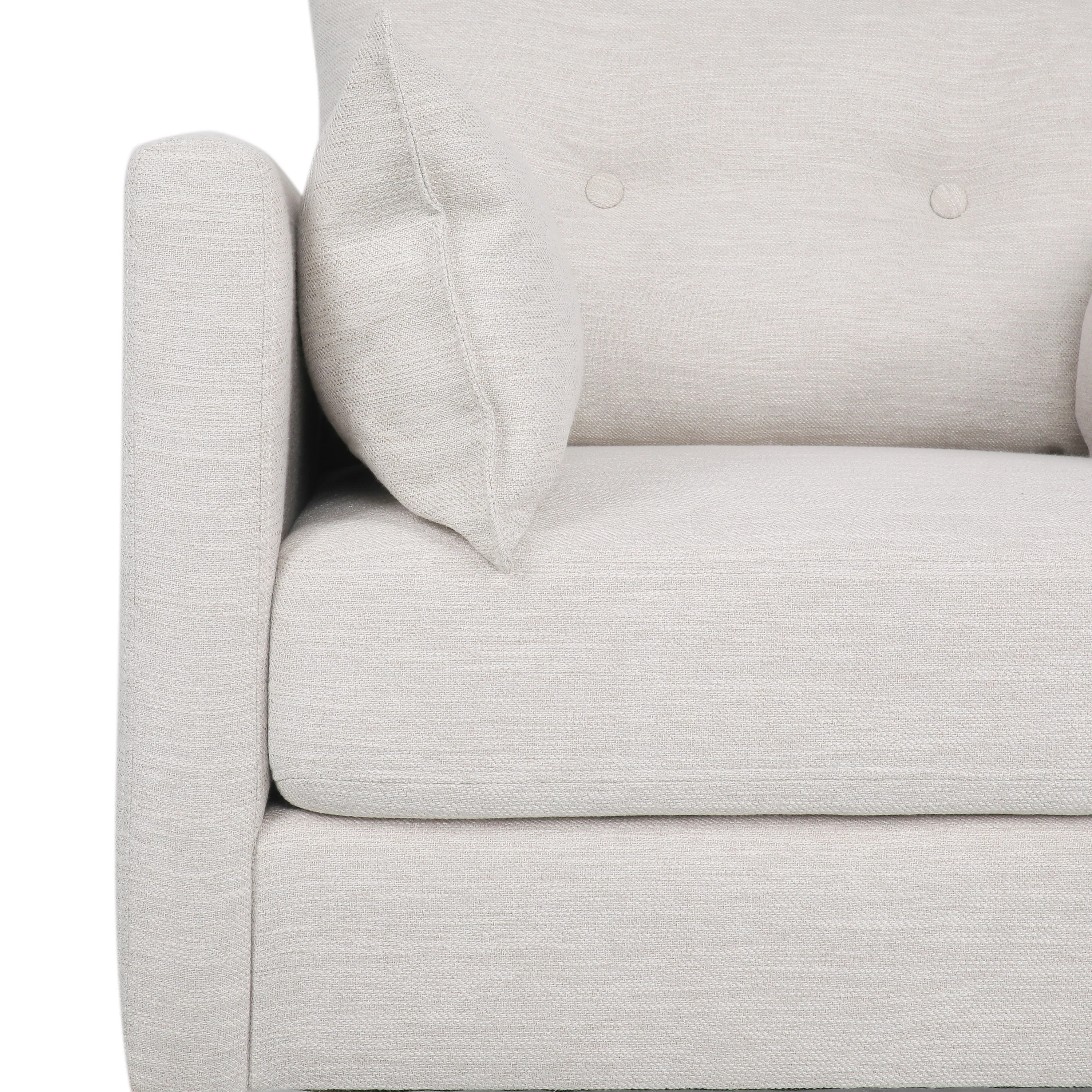 Ashuelot Mid Century Modern Fabric Tufted Club Chair with Accent Pillows - furnishings
