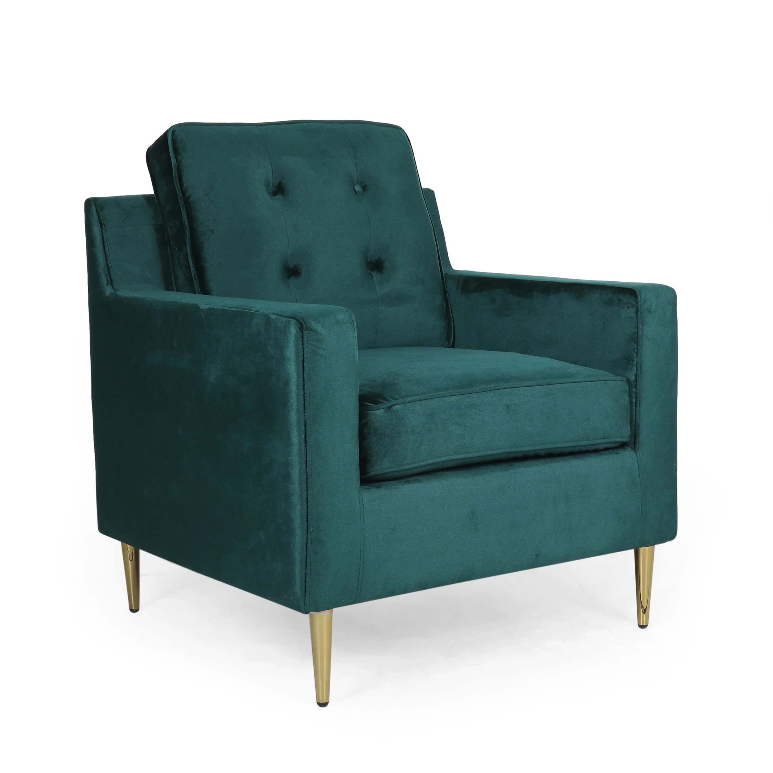 Taylea Modern Glam Tufted Velvet Club Chair - furnishings