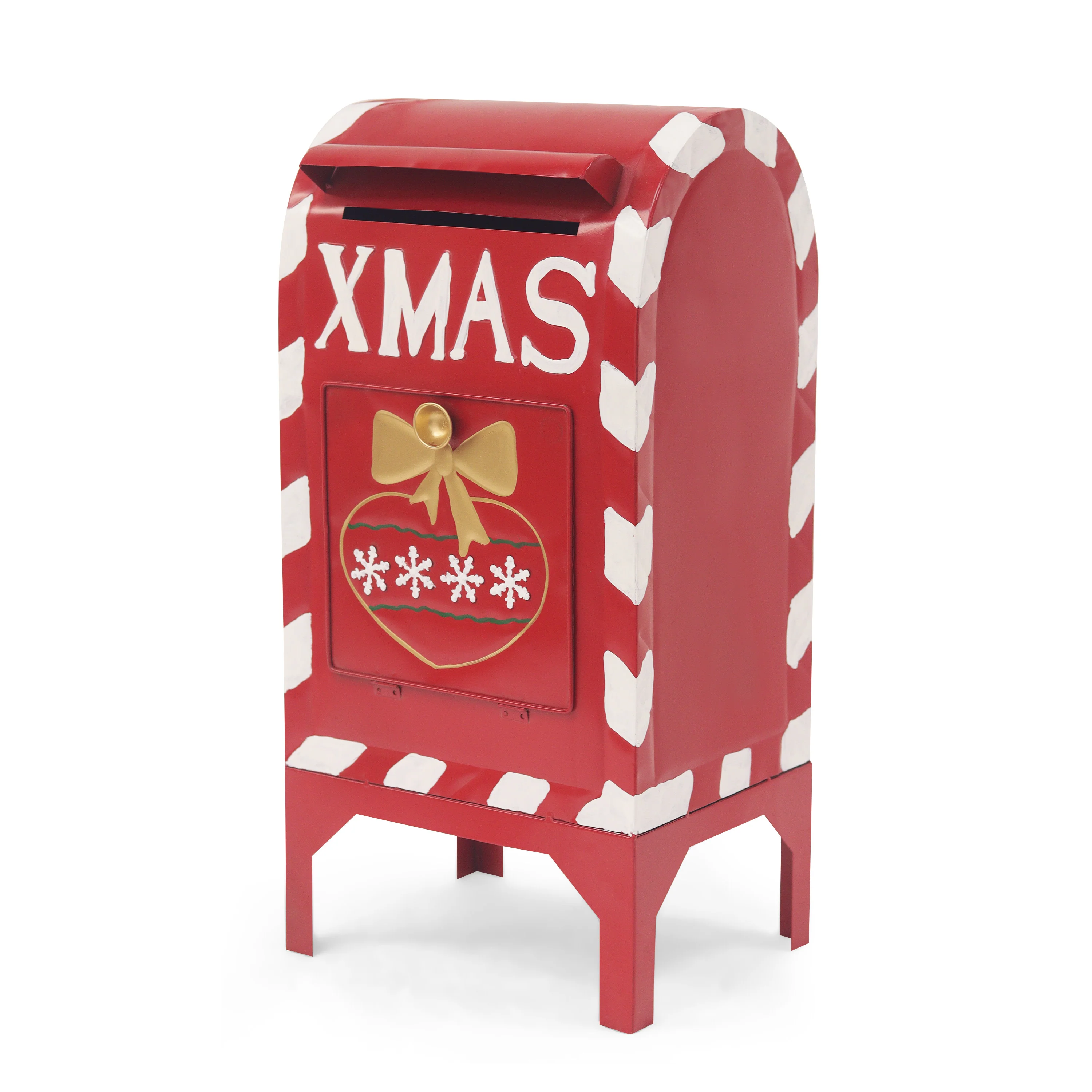 HolidayHaven Red Iron Christmas Mailbox Christmas decoration - furnishings