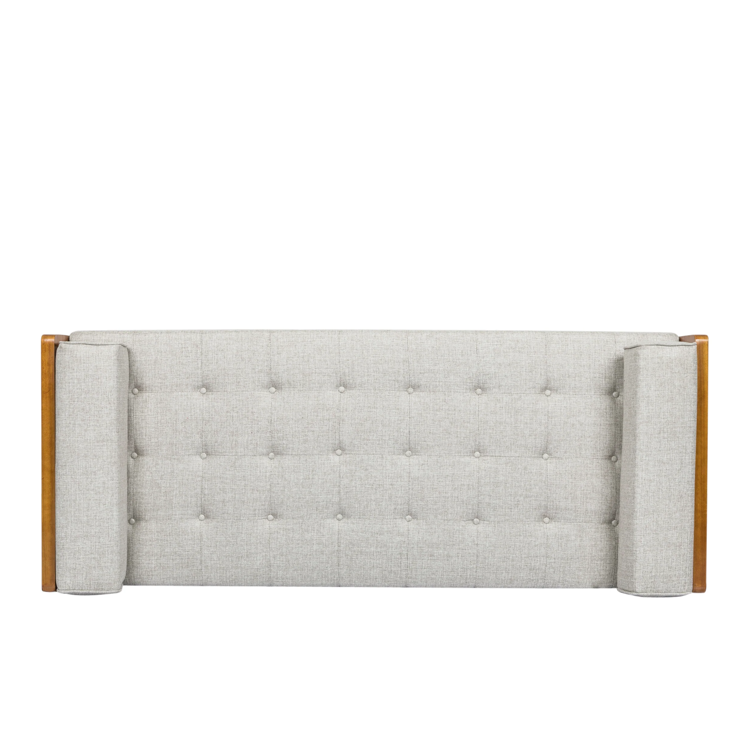 Tiltonsville Mid-Century Modern Tufted Double End Chaise Lounge with Bolster Pillows - furnishings