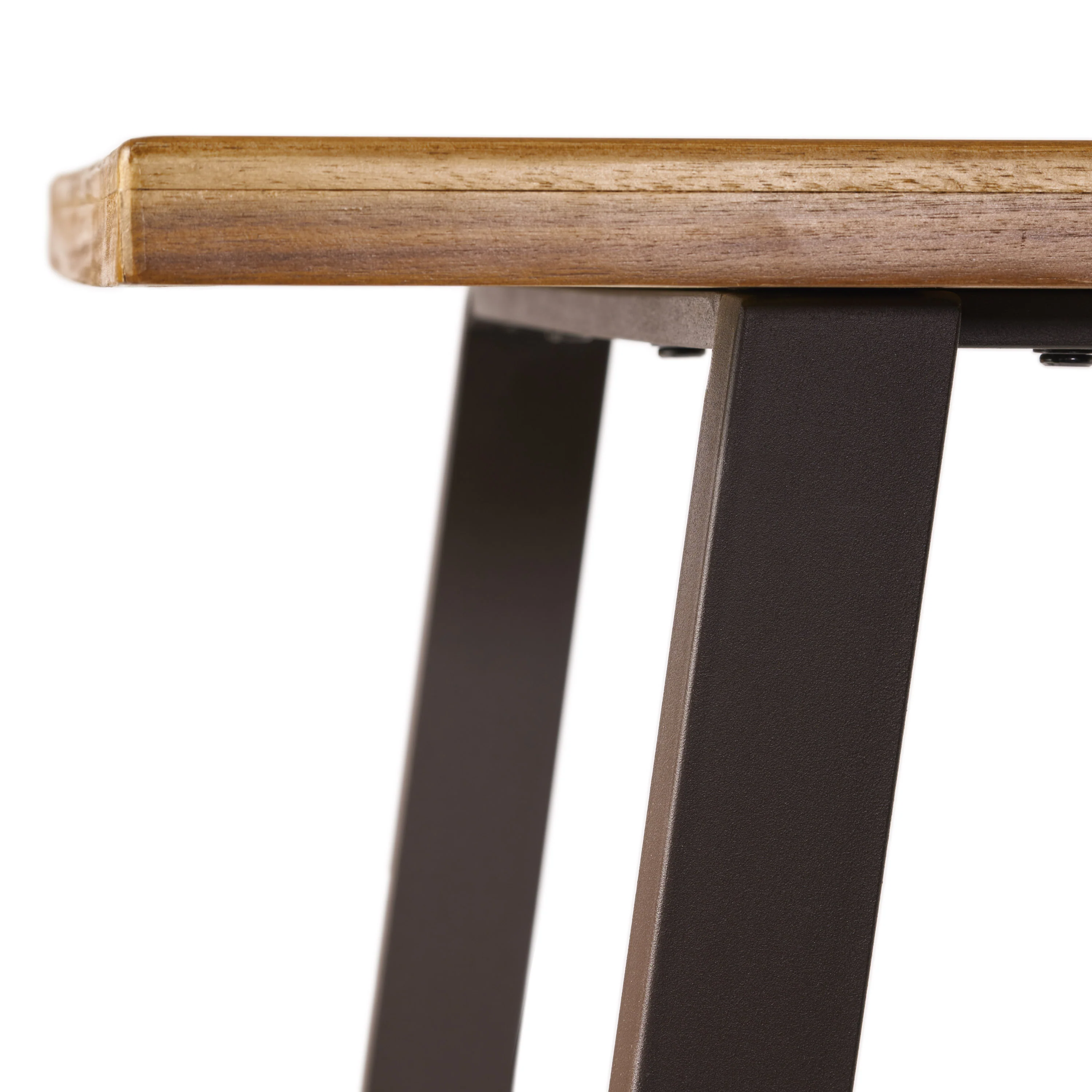 Pablo Acacia Wood and Iron Bar Table, Natural Brown, Rustic Metal - furnishings