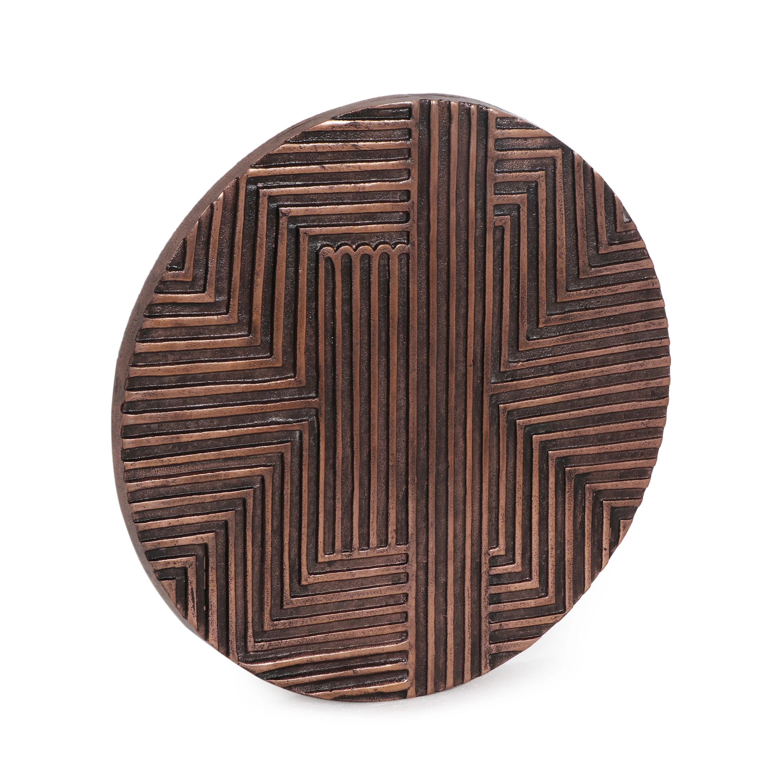 Hartwell Handmade Aluminum Plate Wall Decor, Antique Copper - furnishings