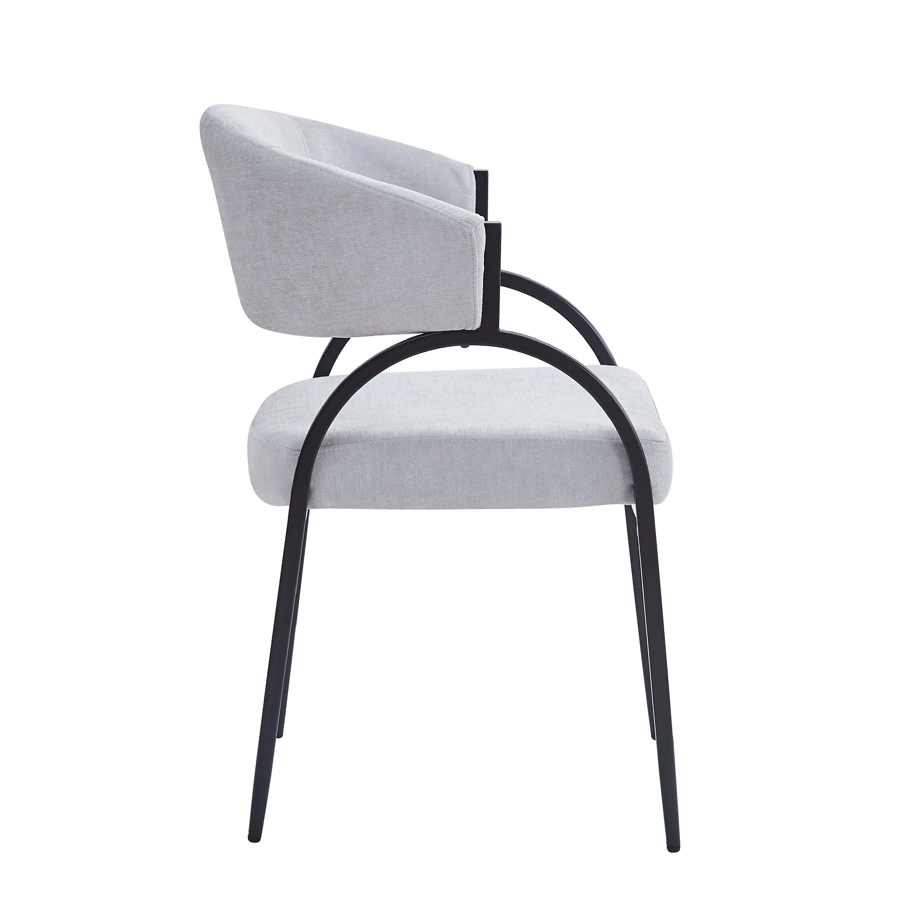Eccho Upholstered Dining Chairs With Metal Legs - furnishings
