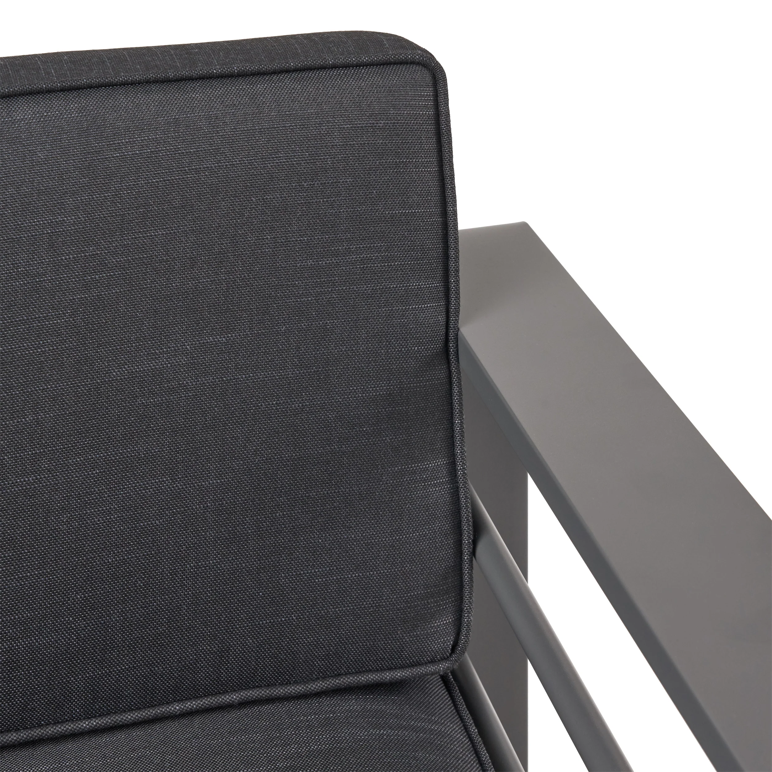 Coral Bay Outdoor Gray Aluminum 11 Piece Estate Patio Collection with Firepit - furnbro