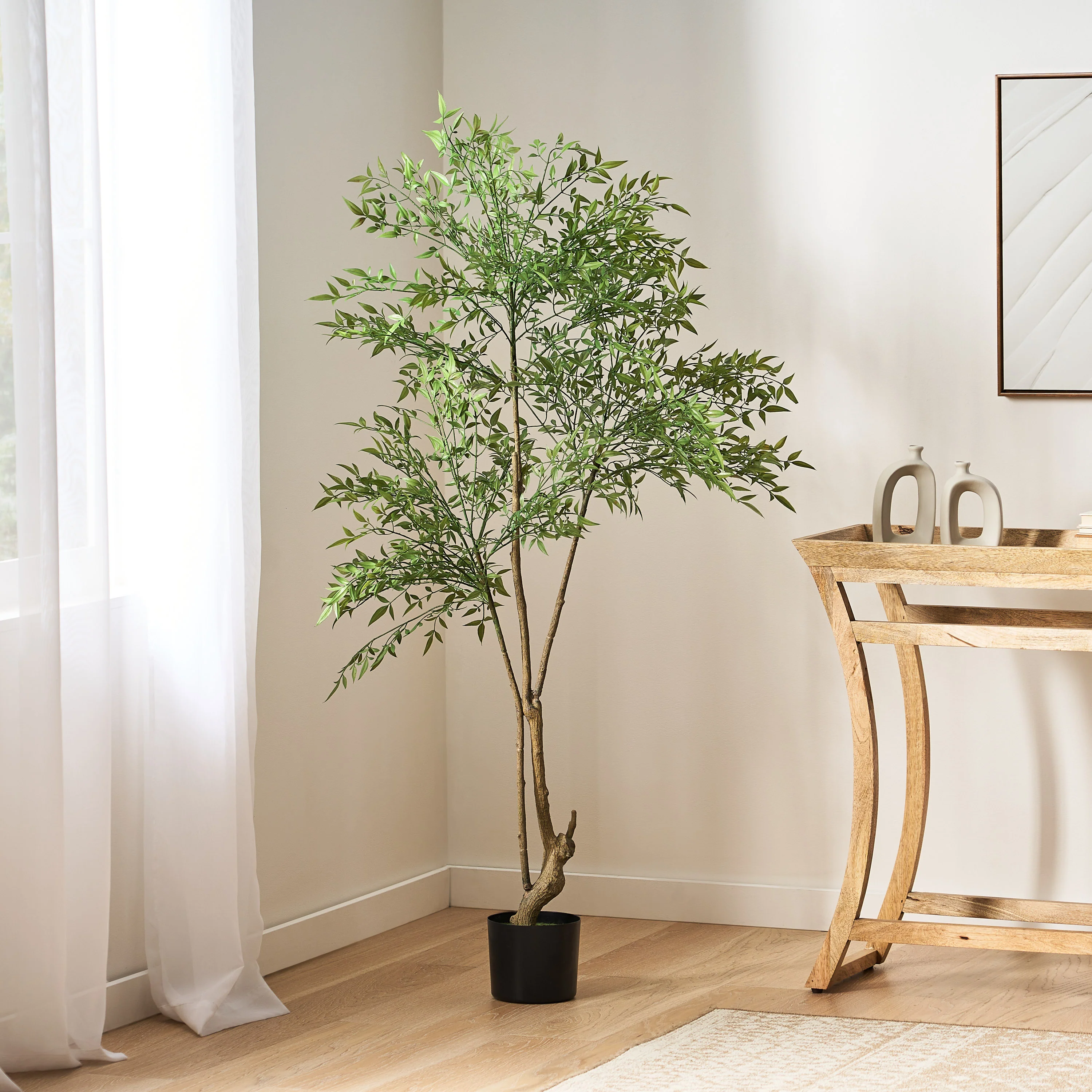 Hartshorn Artificial Heavenly Bamboo Nandina Tree - furnishings