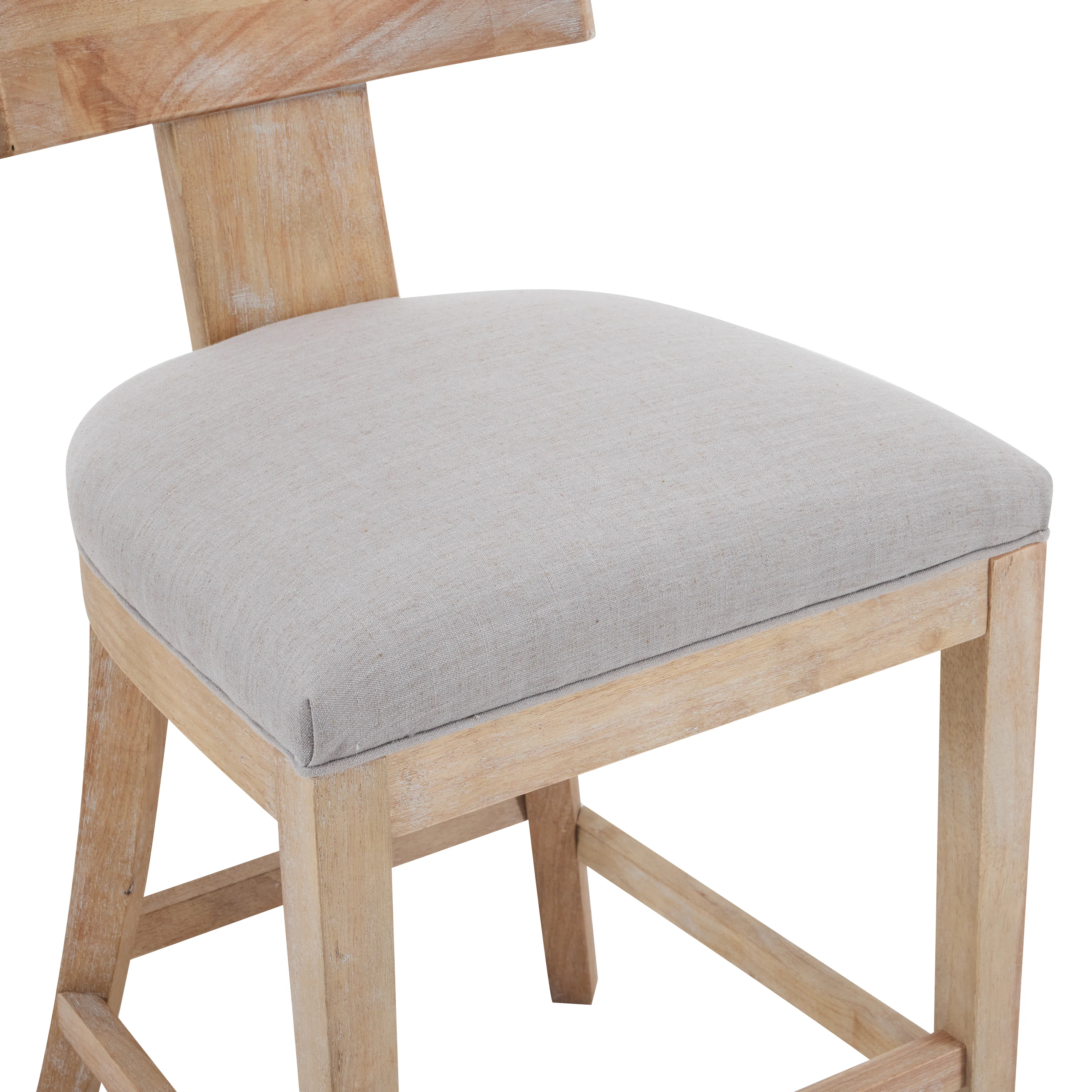 Brussels Upholstered Barstool with Light Gray Cushions - furnishings