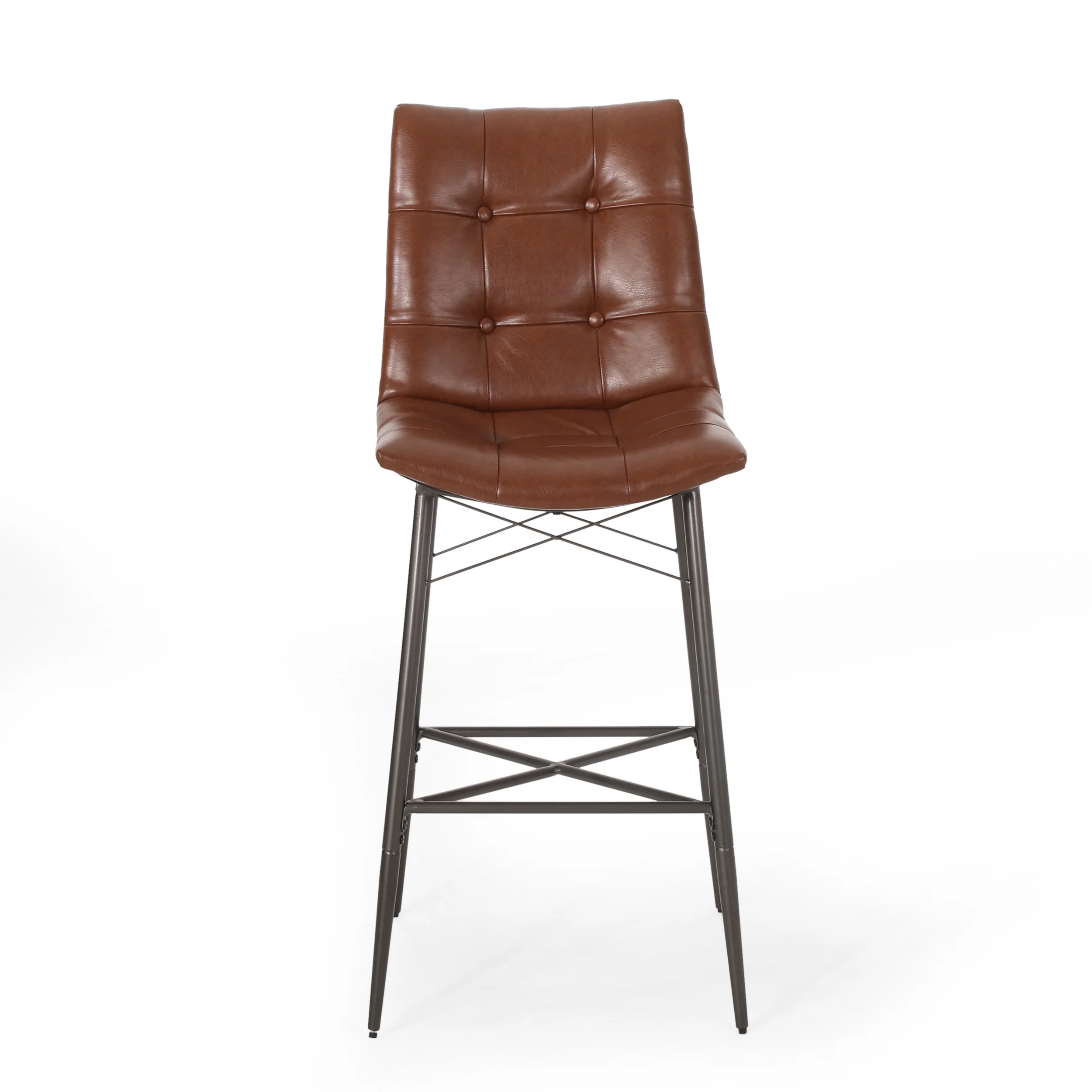 Brayer Contemporary Tufted Barstools, Set of 2 - furnishings