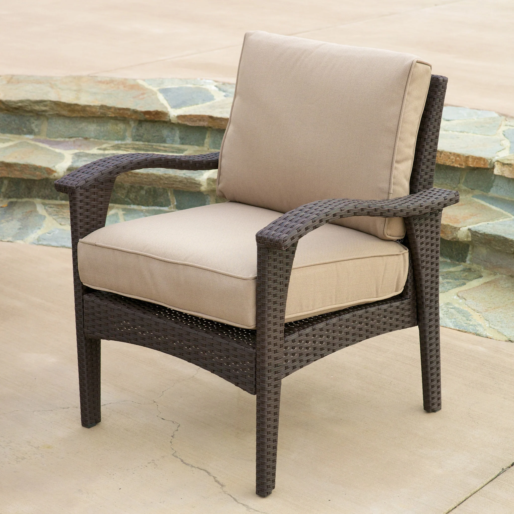 Voyage Outdoor Brown Wicker Sofa Set - furnishings