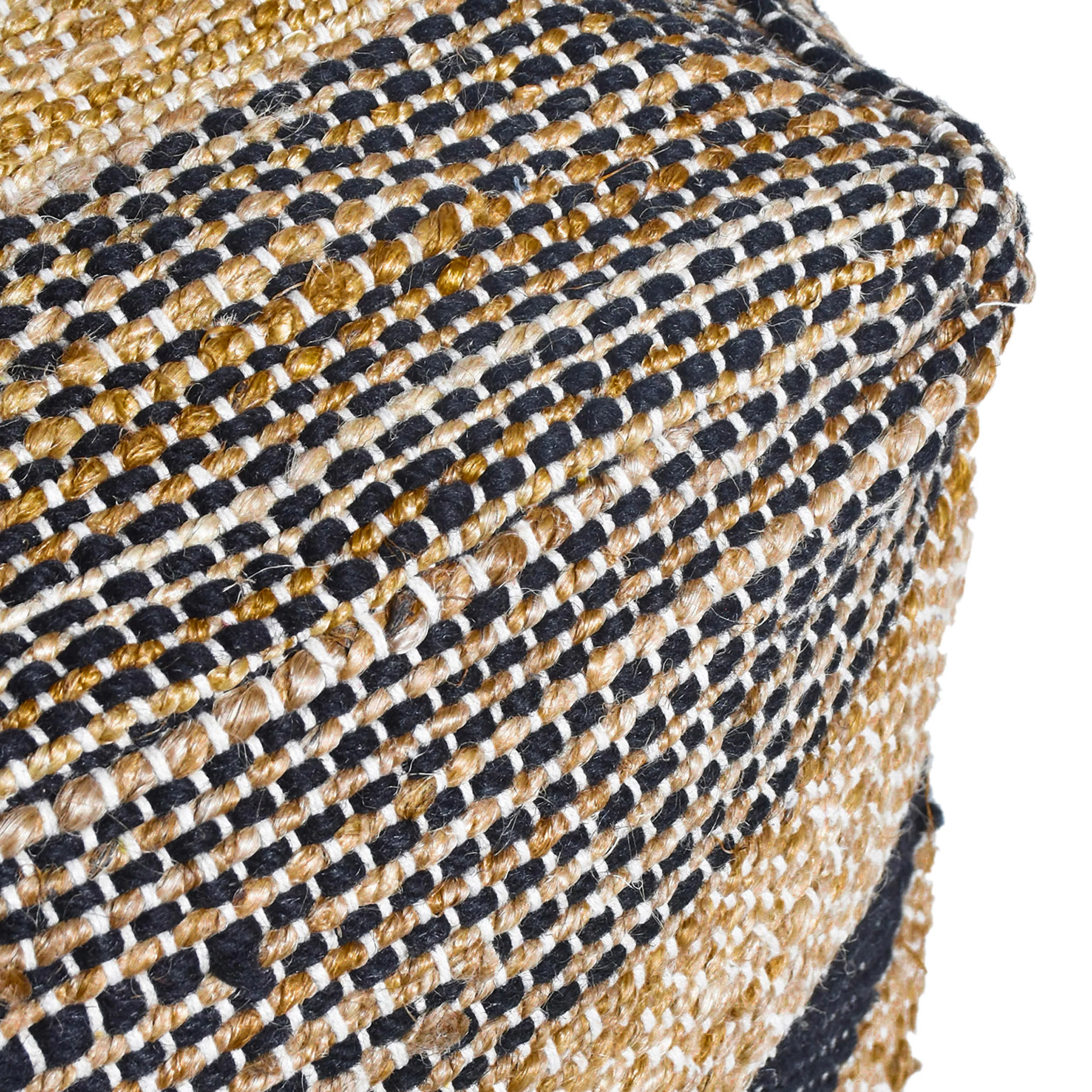 Lola Boho Handcrafted Fabric Cube Pouf - furnishings