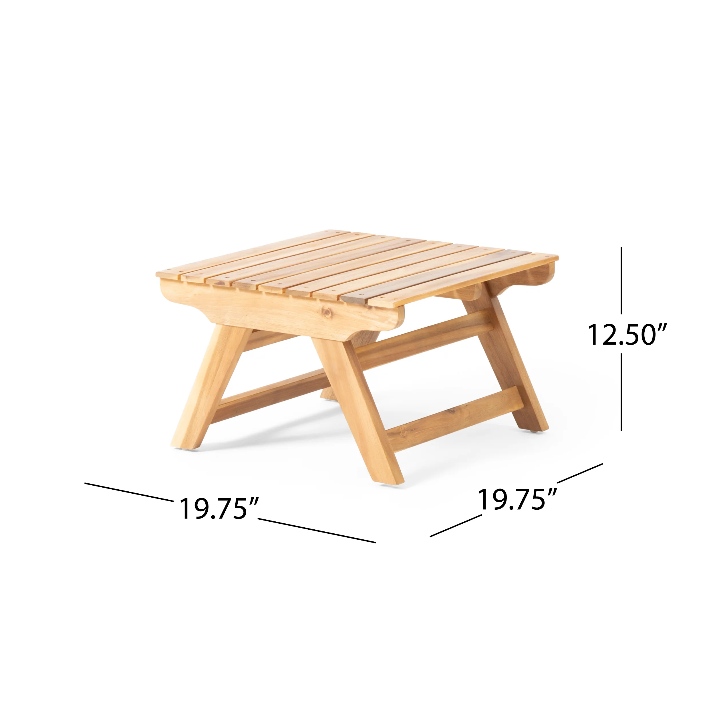 Kaiya Outdoor Acacia Wood 6 Seater Chat Set with Side Table and Coffee Table - furnishings