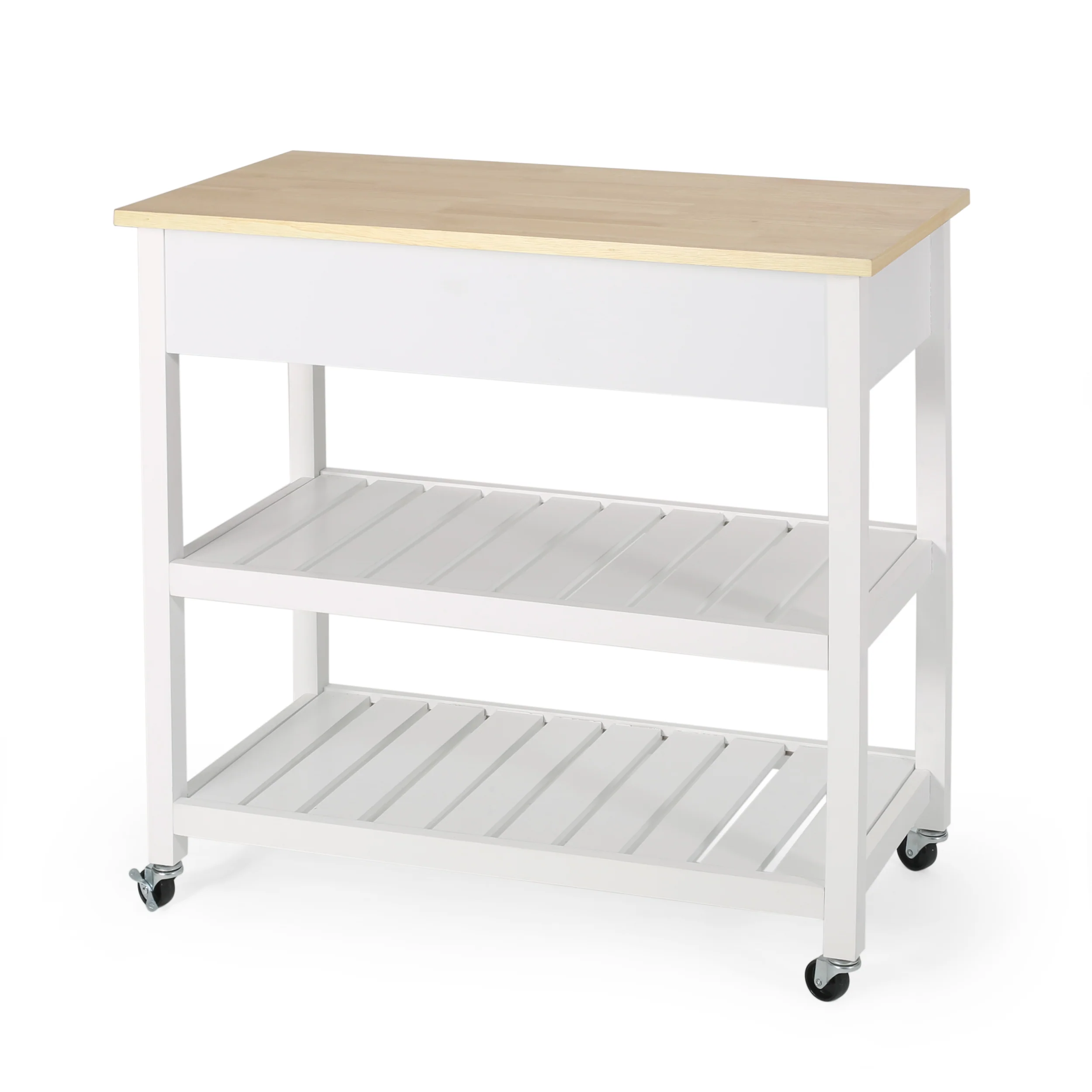 Enon Contemporary Kitchen Cart with Wheels - furnishings
