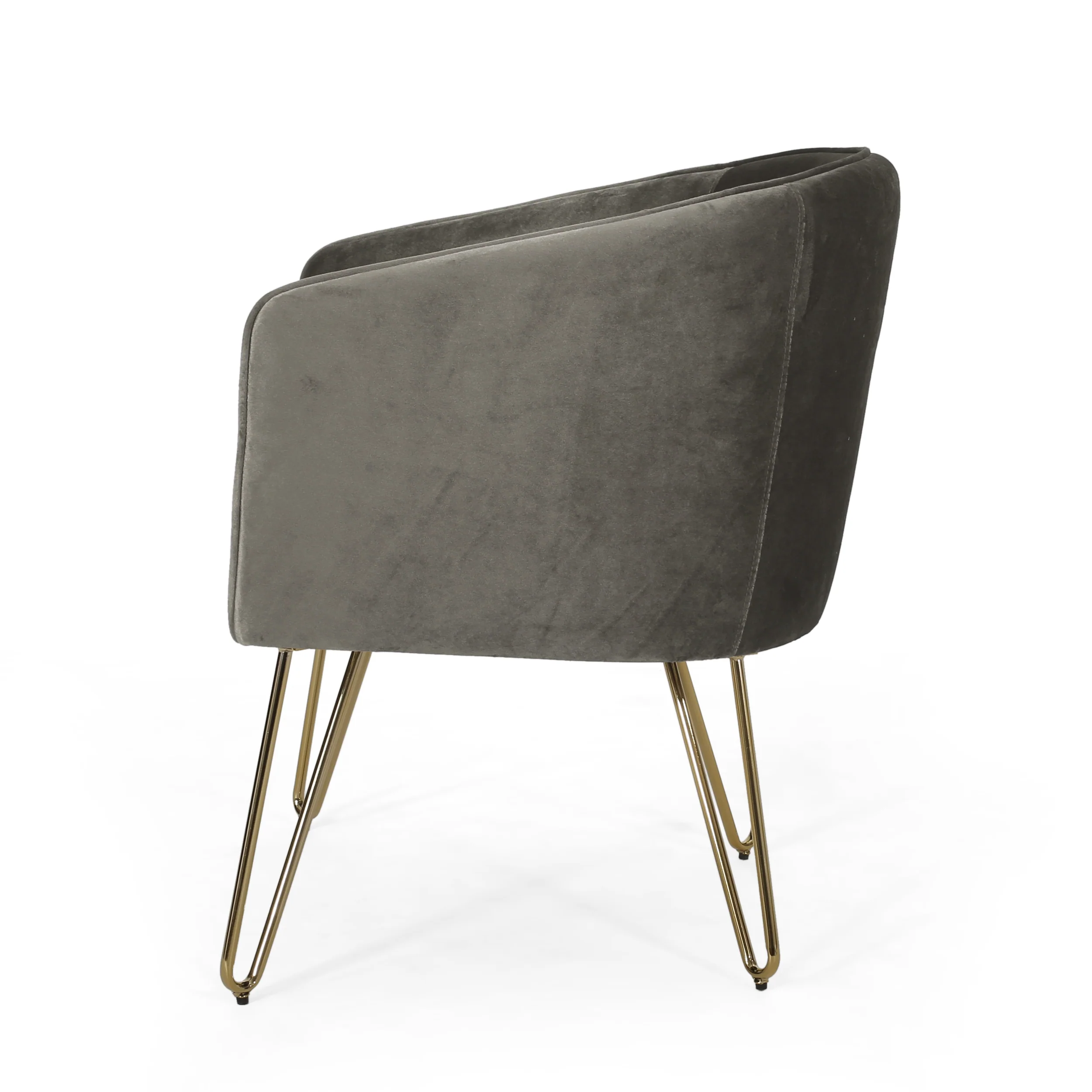 Paul Modern Glam Velvet Club Chair with Hairpin Legs - furnishings