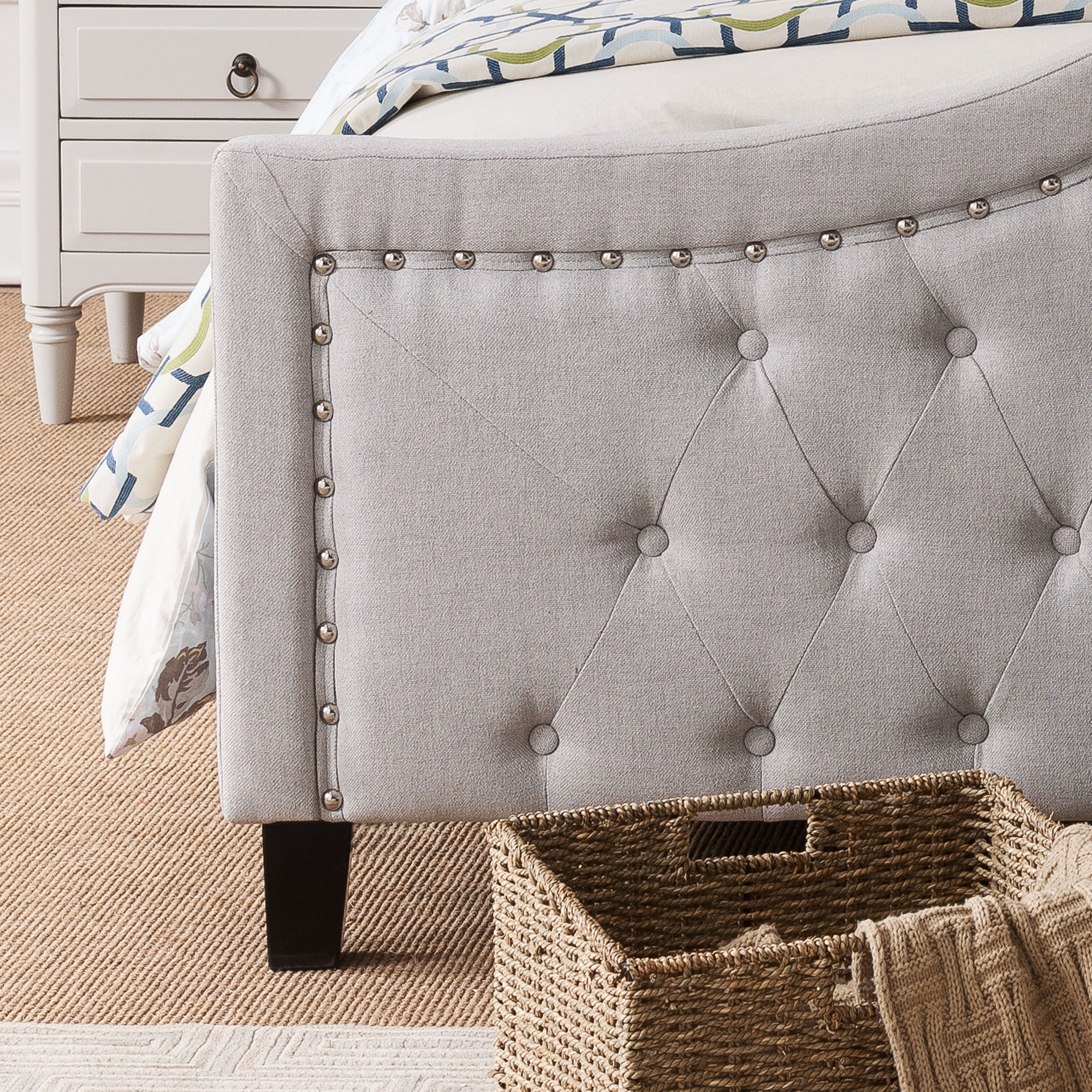 Livi Fabric Fully Upholstered Queen Bed Set - furnishings