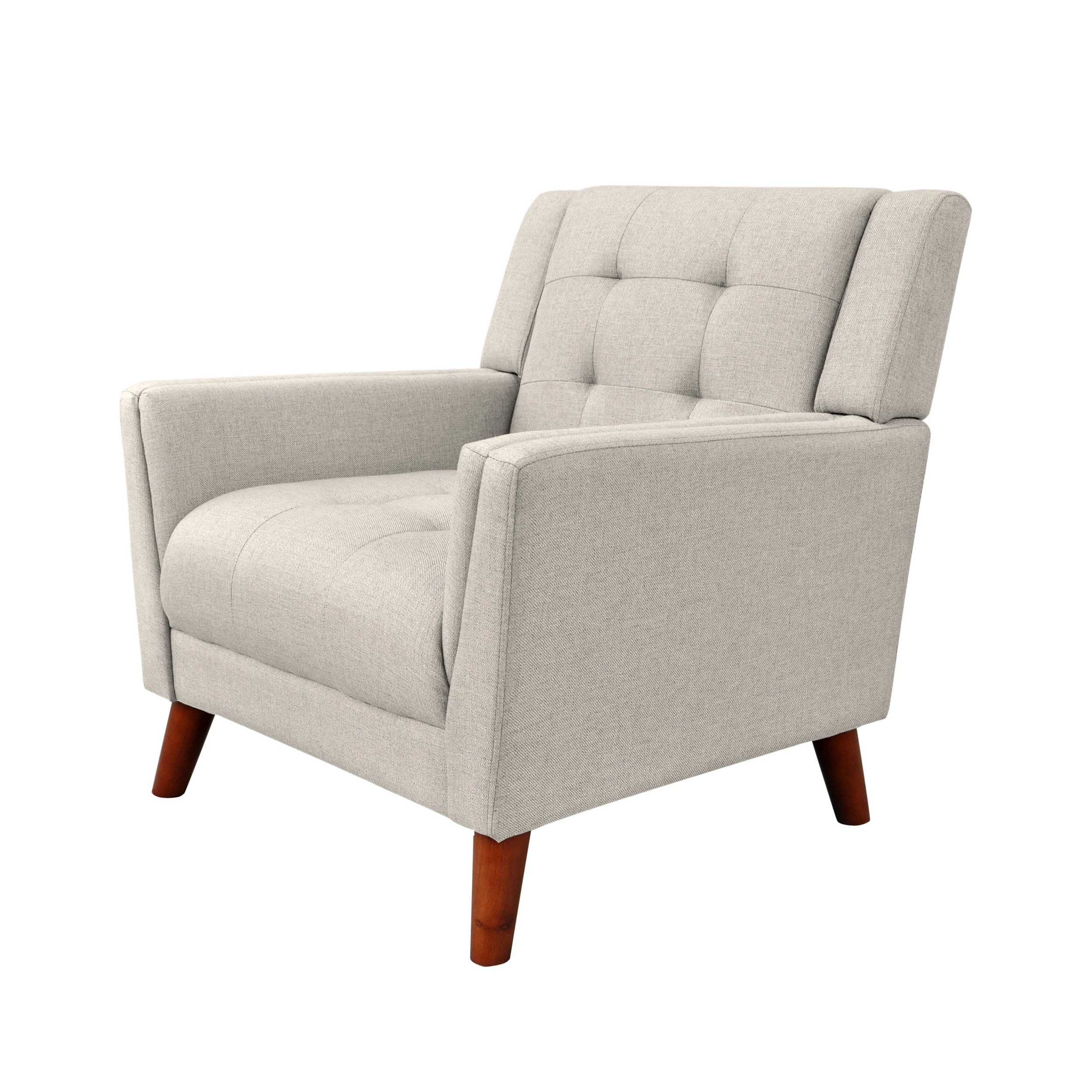 Evelyn Mid Century Modern 3-Piece Chairs & Loveseat Fabric Living Room Set - furnishings