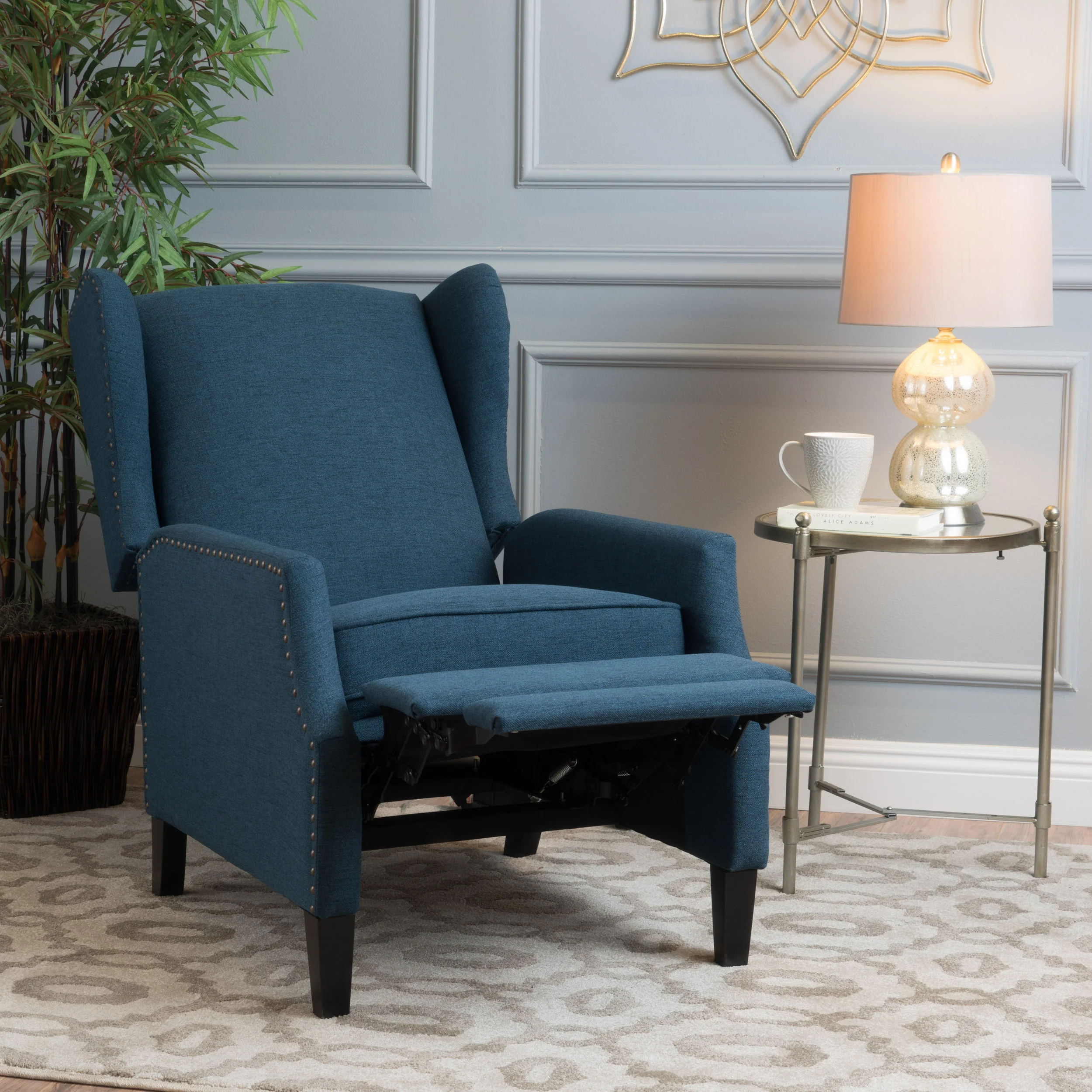 Weyland Wingback Fabric Recliner - furnishings