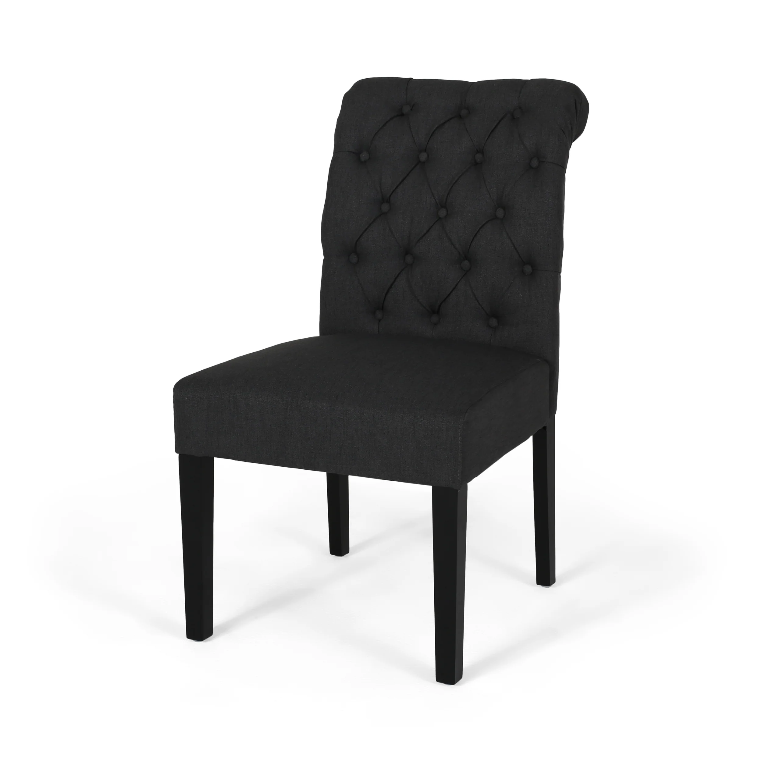 Emerson Contemporary Tufted Rolltop Dining Chairs - furnishings