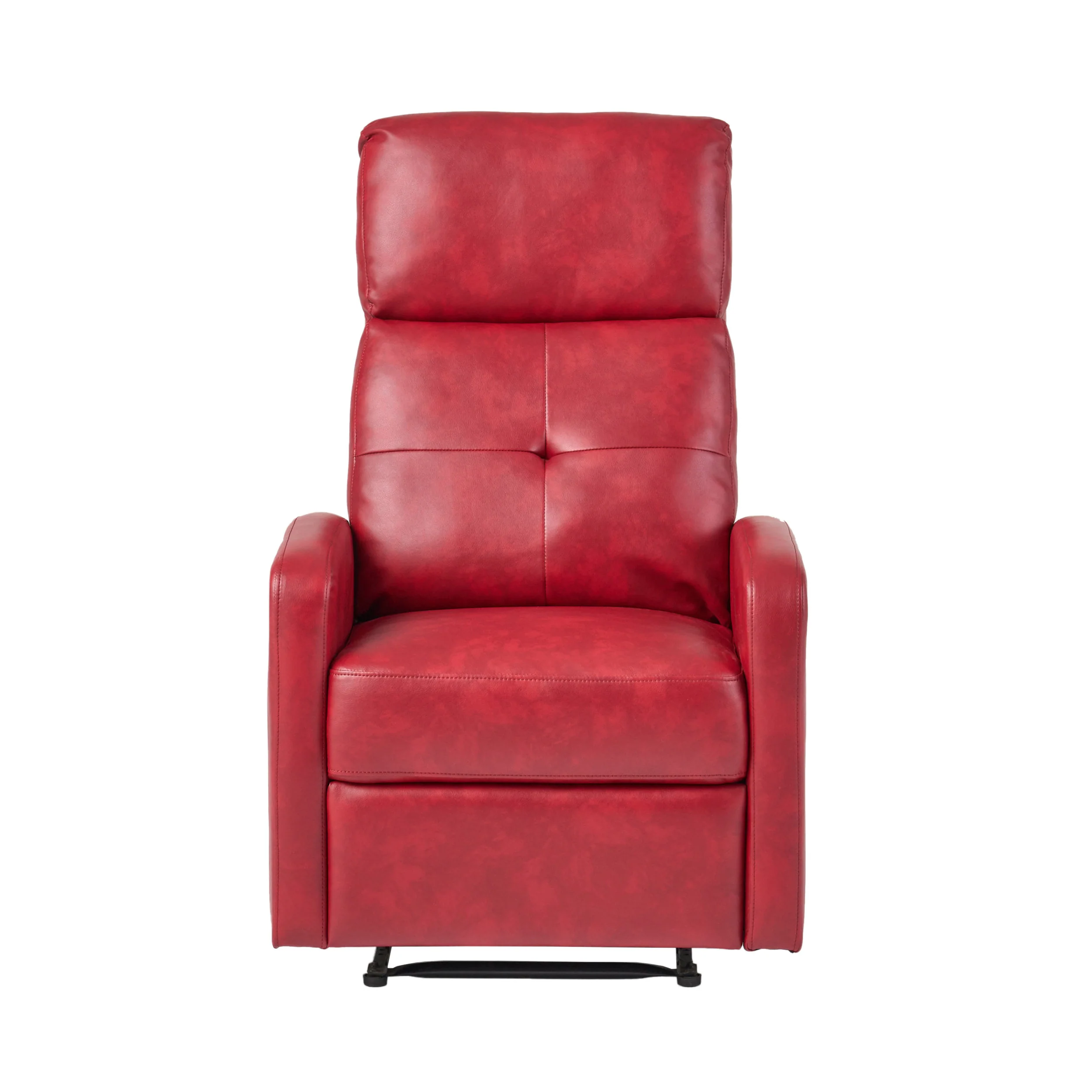 Teyana Contemporary Pillow Top Leather Recliner - furnishings