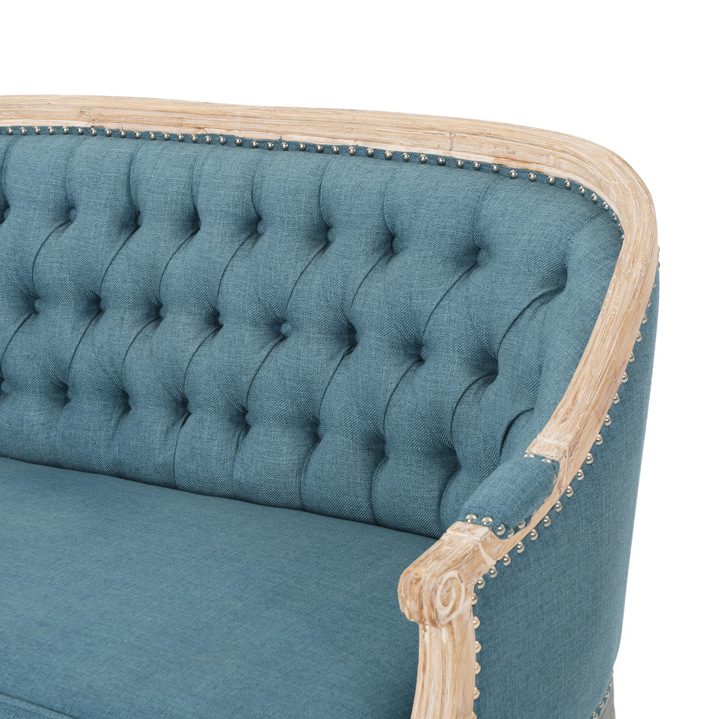 Megan Traditional Tufted Upholstered Loveseat - furnishings