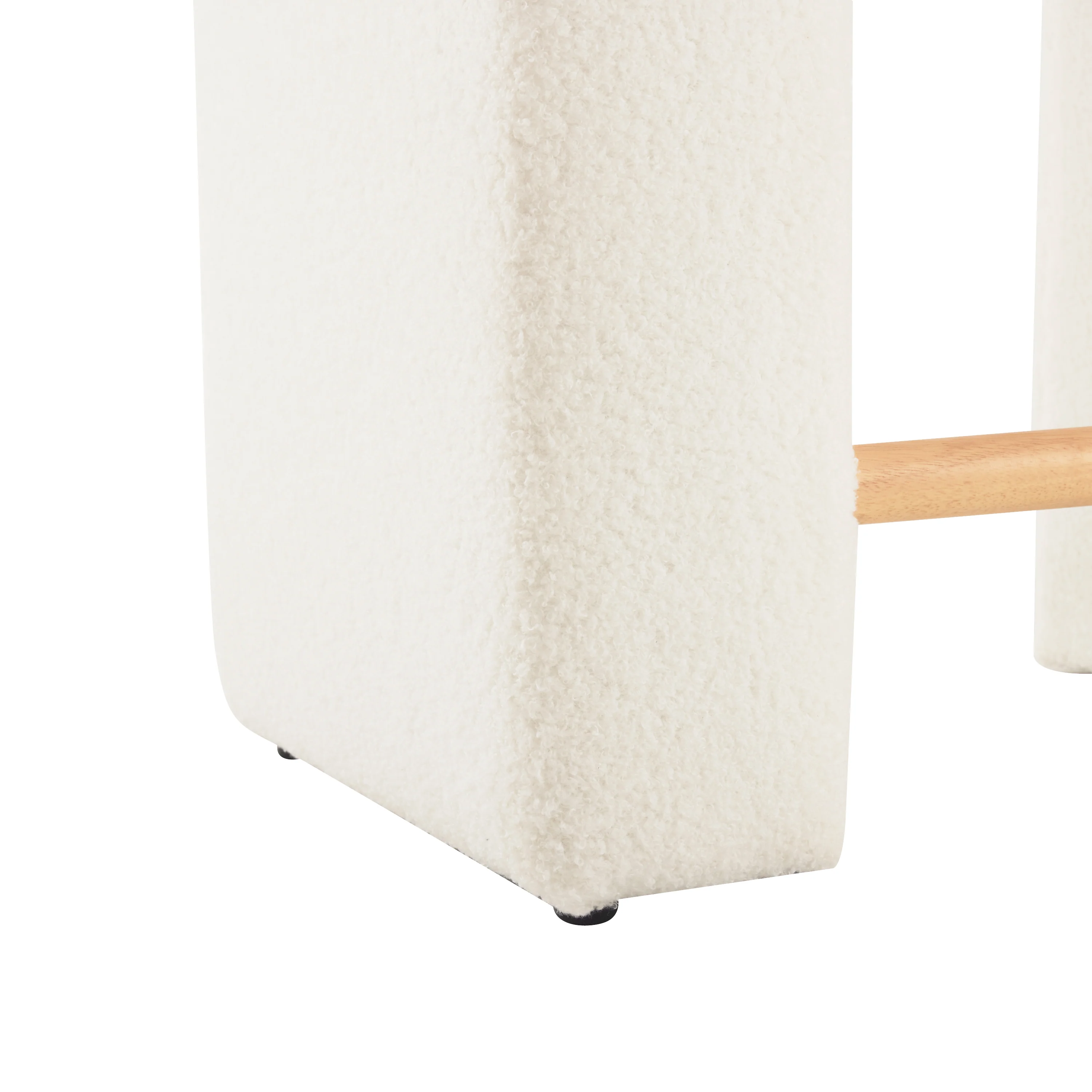 Ridgea Upholstered Boucle Stools with Footrest - furnishings