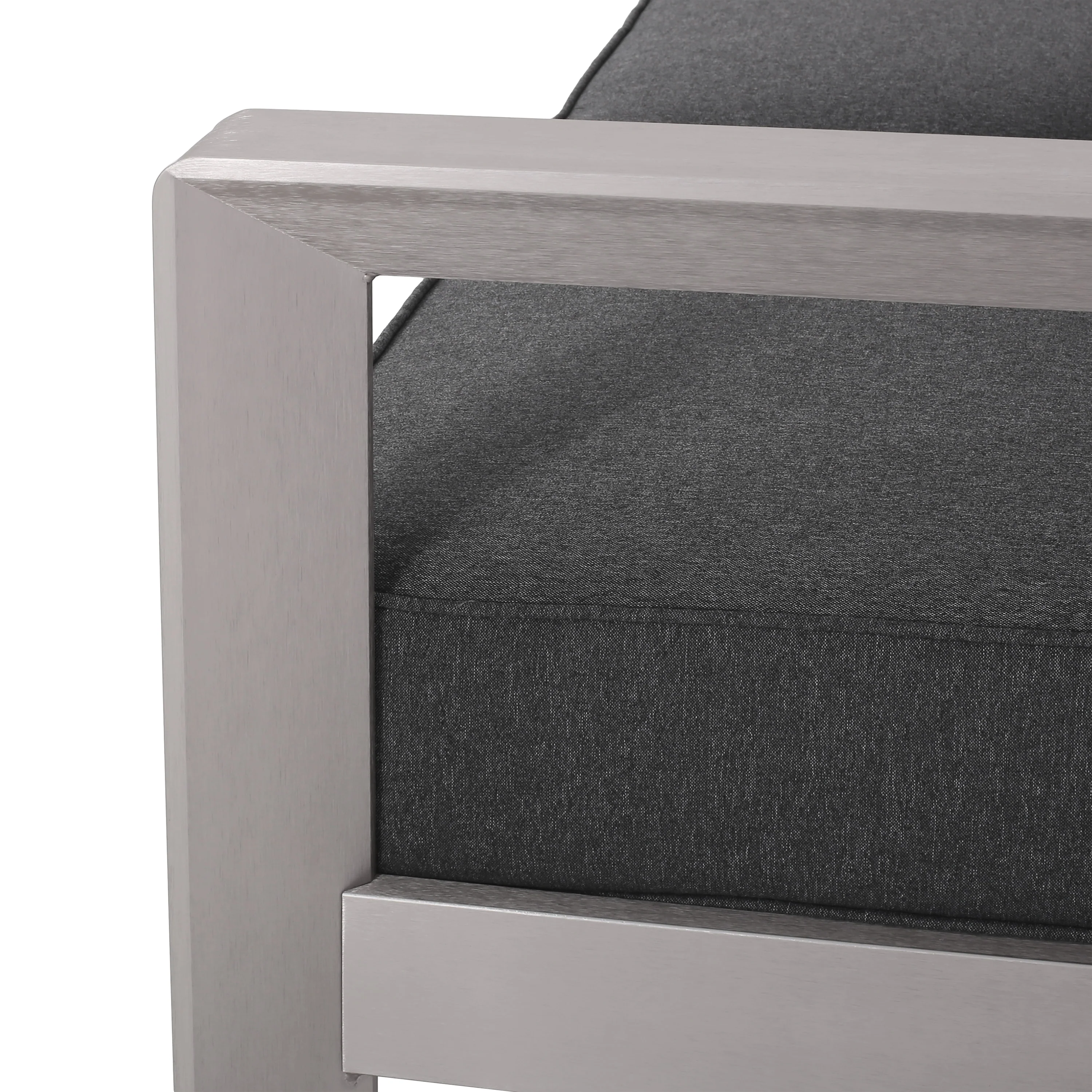 Alec Outdoor Aluminum Loveseat with Cushions - furnishings