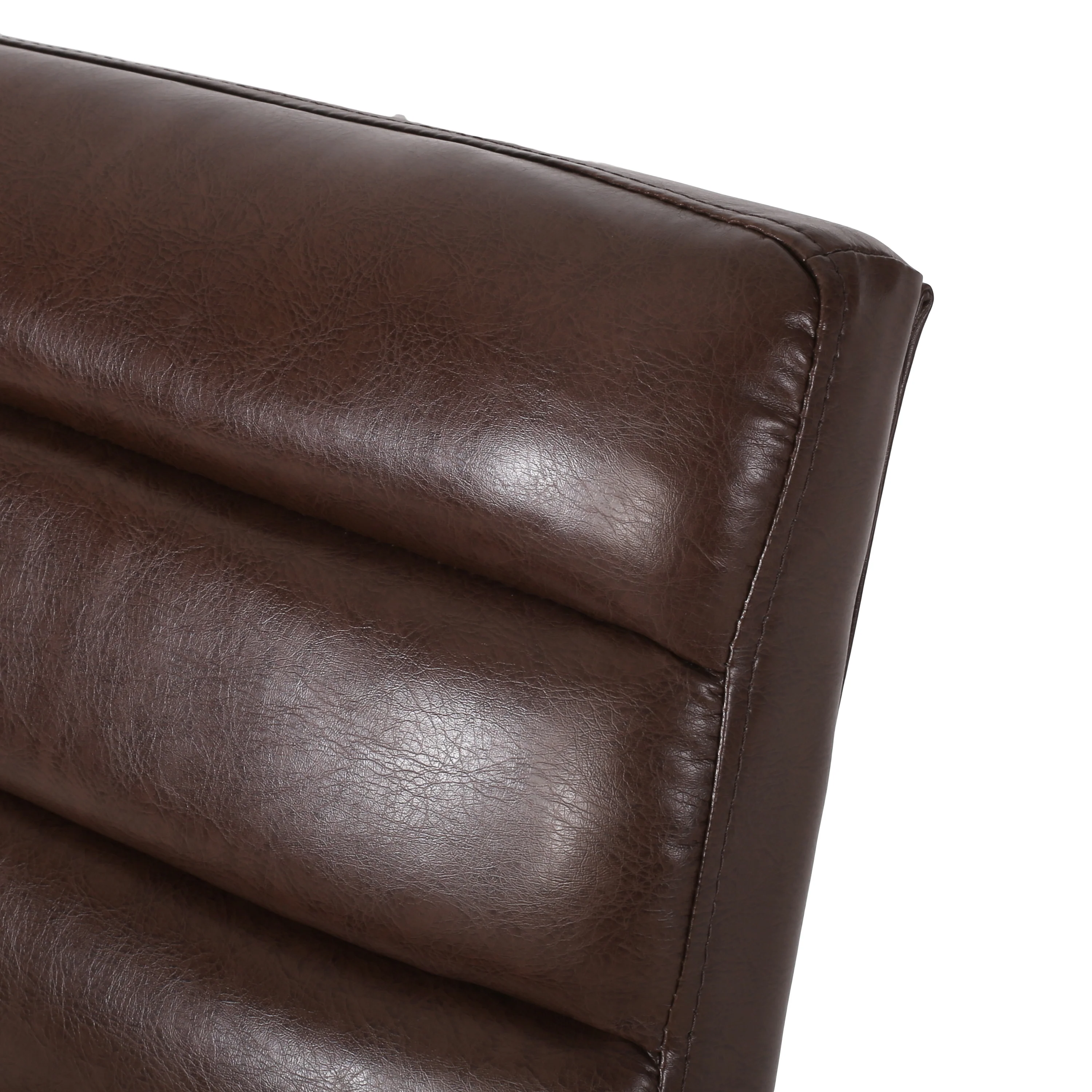Gilmans Contemporary Faux Leather Channel Stitch Swivel Office Chair - furnishings