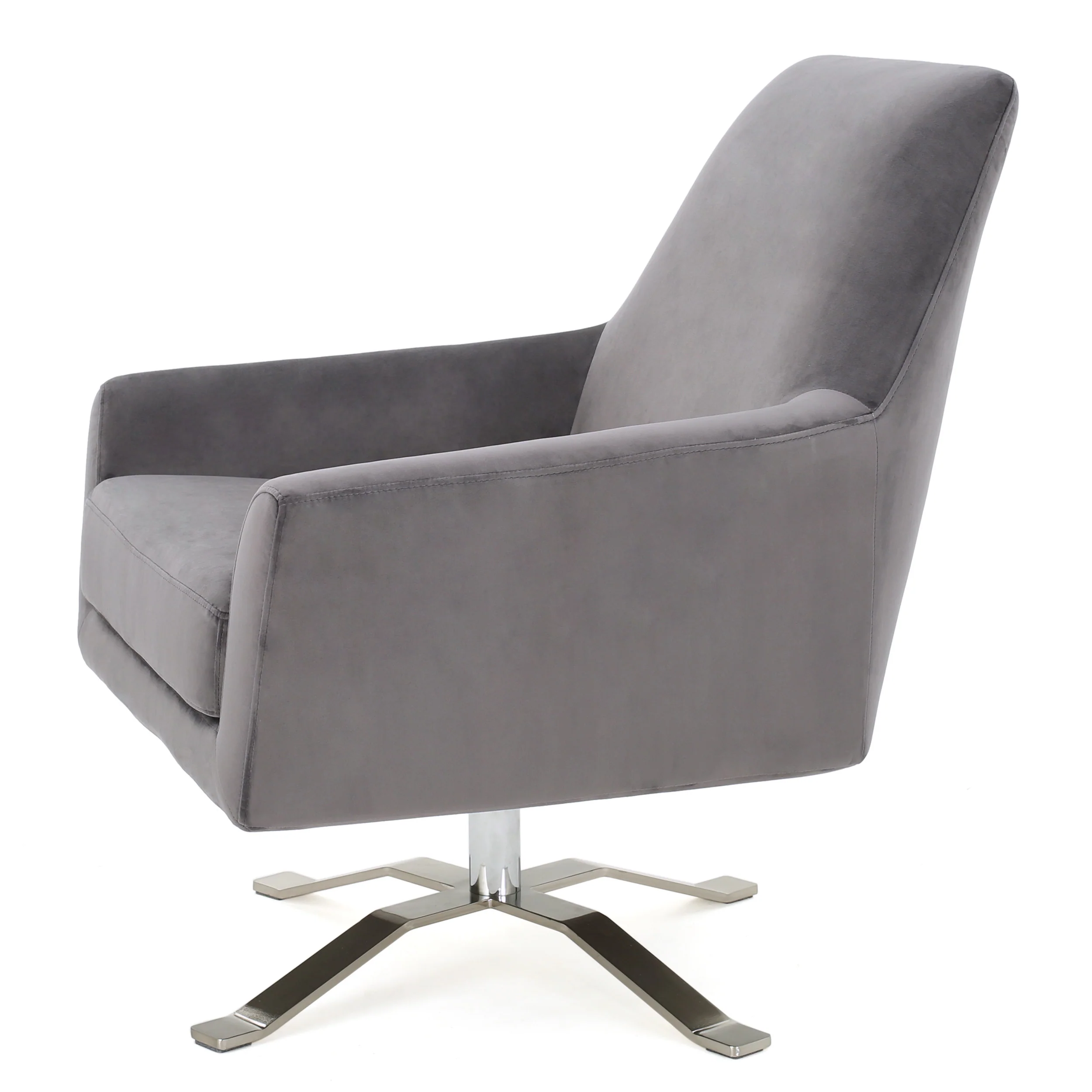 Aegis Modern Velvet Swivel Armchair - furnishings