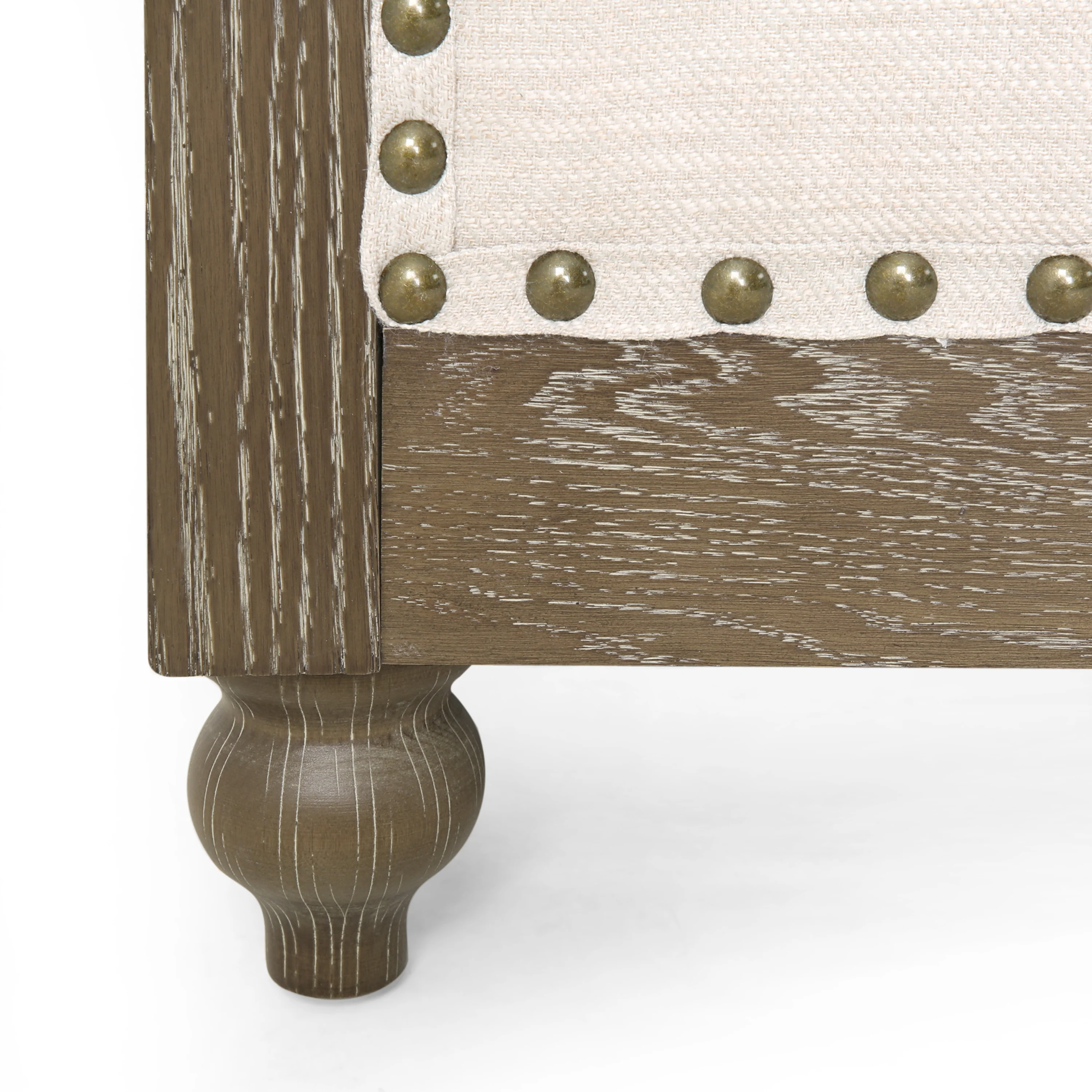 Kinzie Chesterfield Tufted Fabric 3 Seater Sofa with Nailhead Trim - furnishings