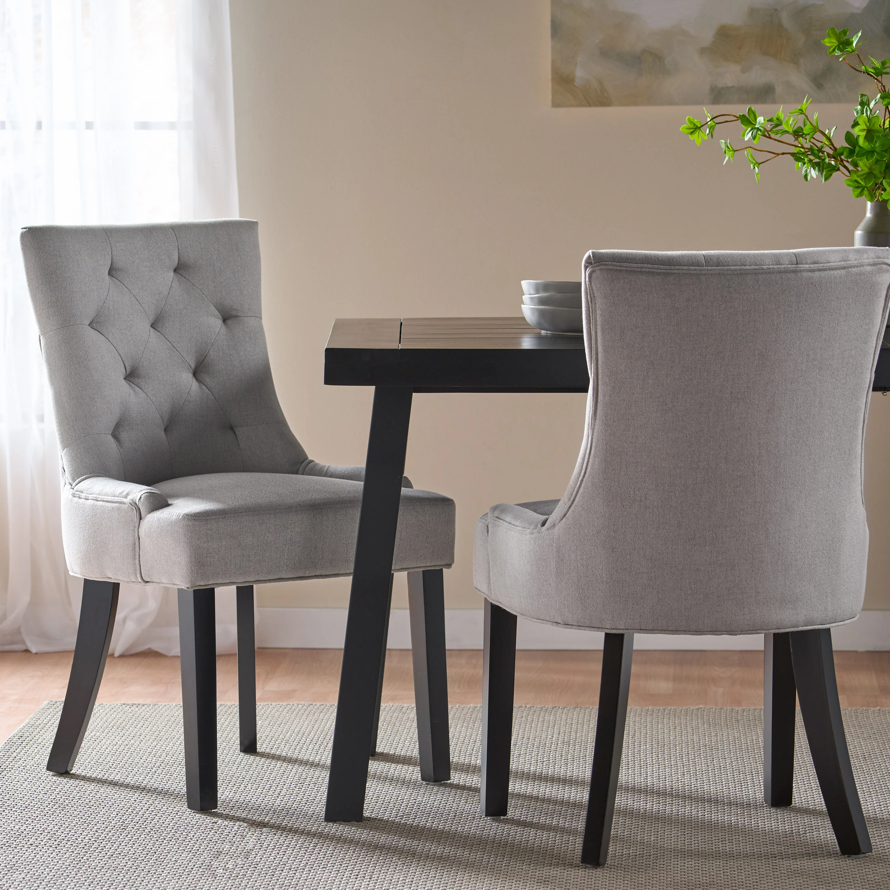 Stacy Tufted Fabric Dining Chairs (Set of 2) - furnishings
