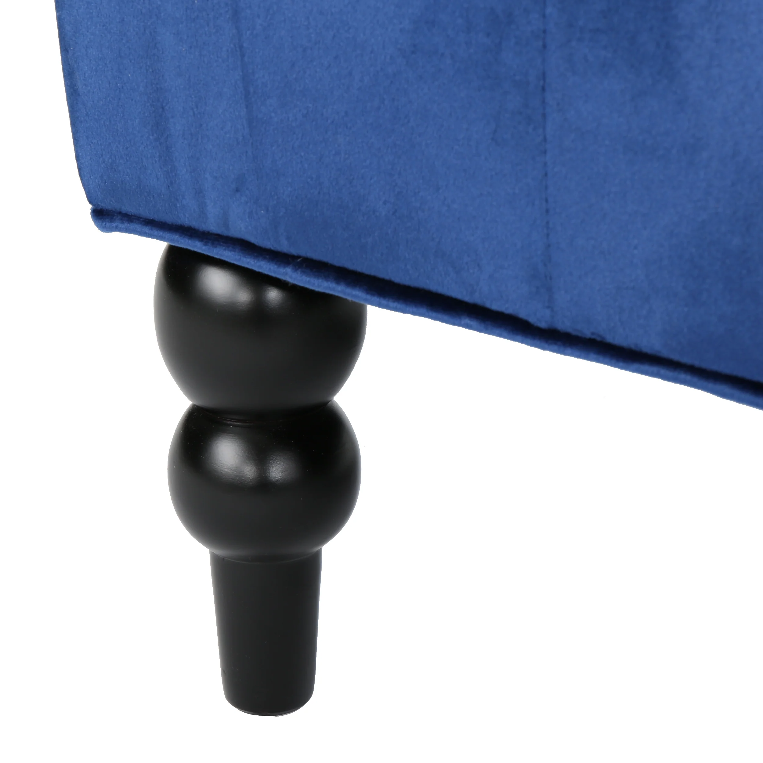 Leona French Style High Back Tufted Winged Velvet Loveseat - furnishings