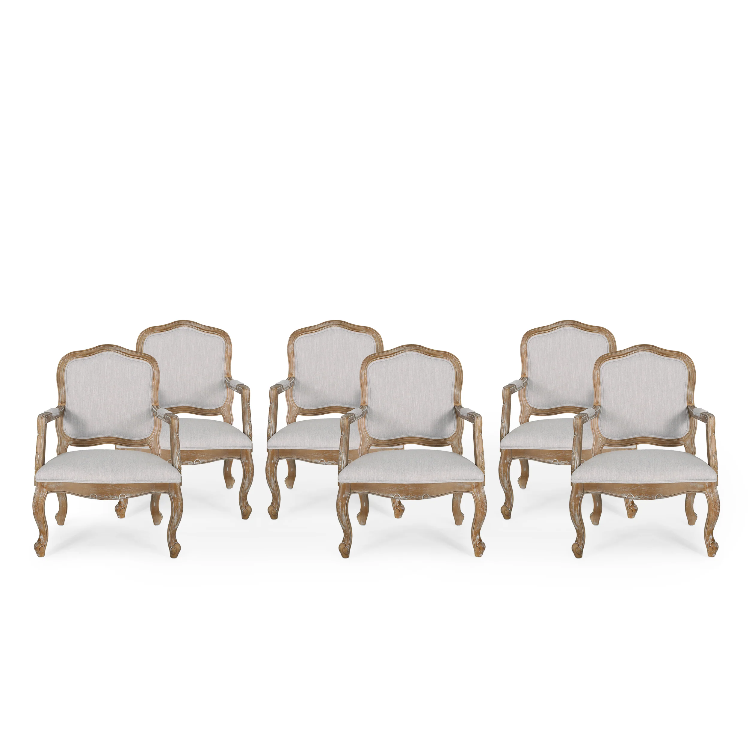Stene French Country Wood Upholstered Dining Armchair - furnishings