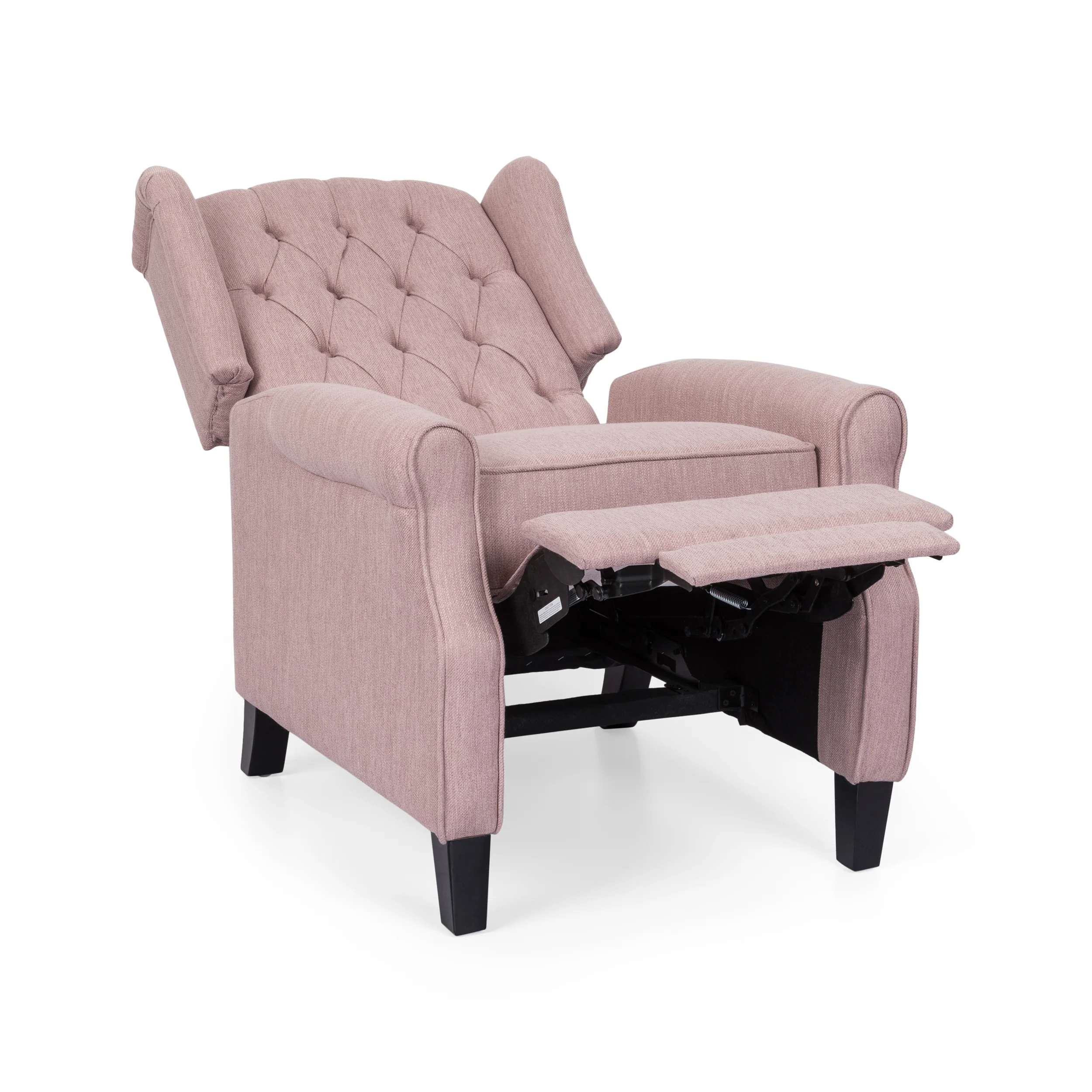 Breyon Contemporary Tufted Fabric Push Back Recliner - furnishings