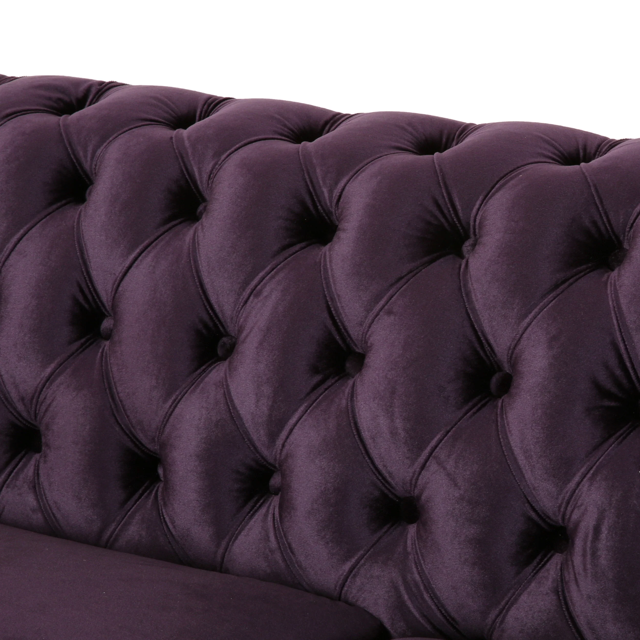 Samantha 7 Seater Tufted Velvet Chesterfield Sectional - furnishings