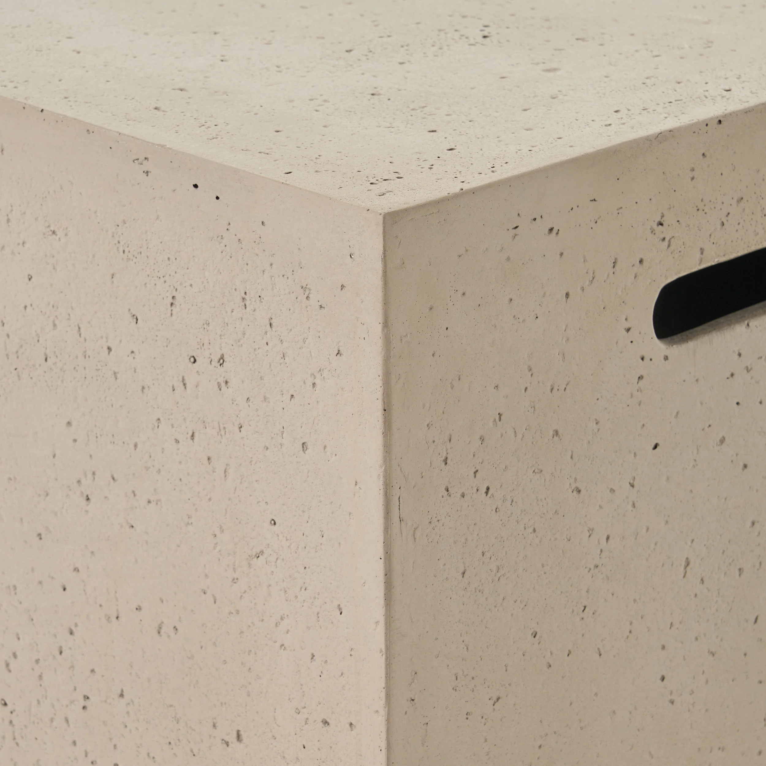 Hearth Outdoor Lightweight Concrete Tank Holder Side Table - furnishings