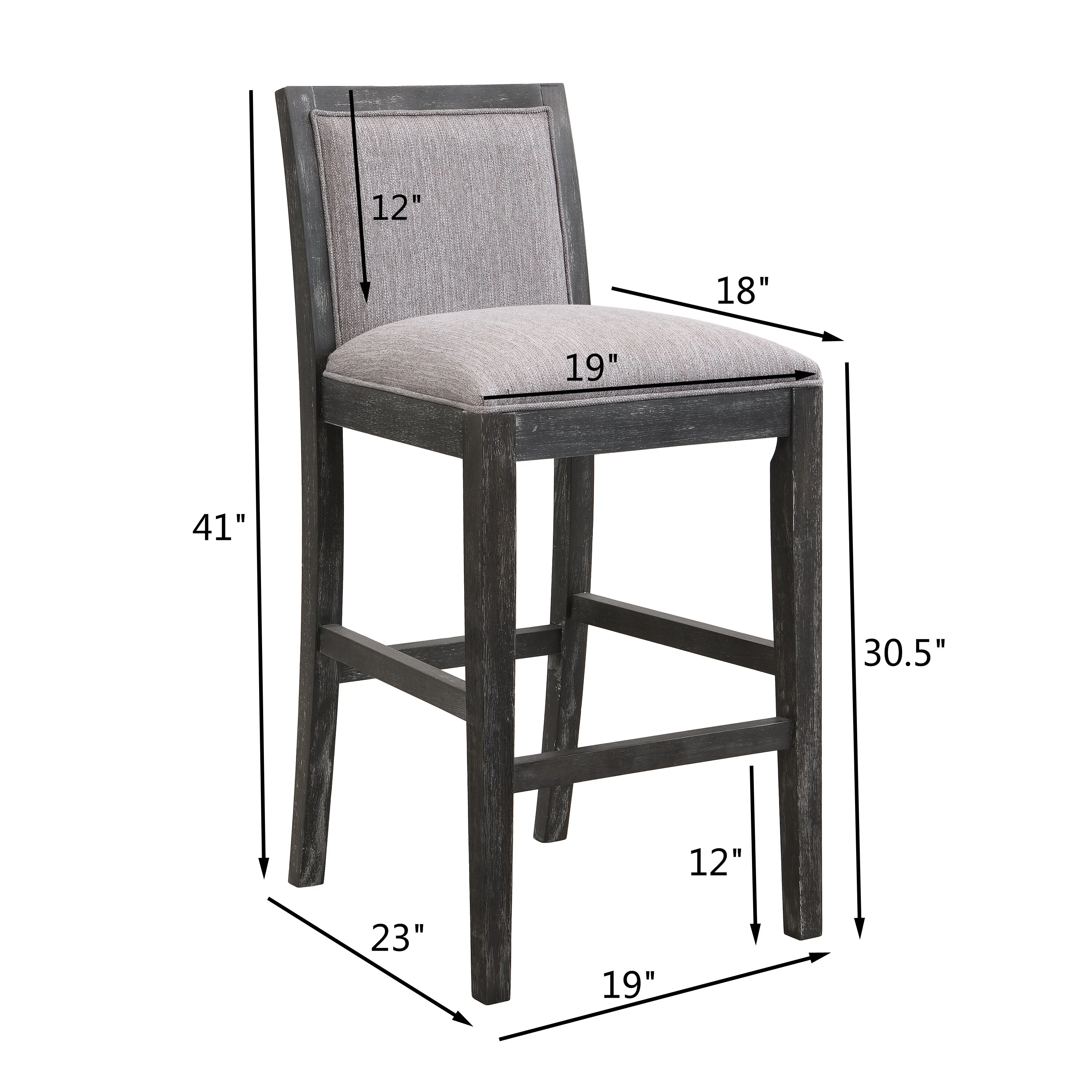 Sagea Modern Upholstered Counter Stools with Cushioned Seat and Back - furnishings