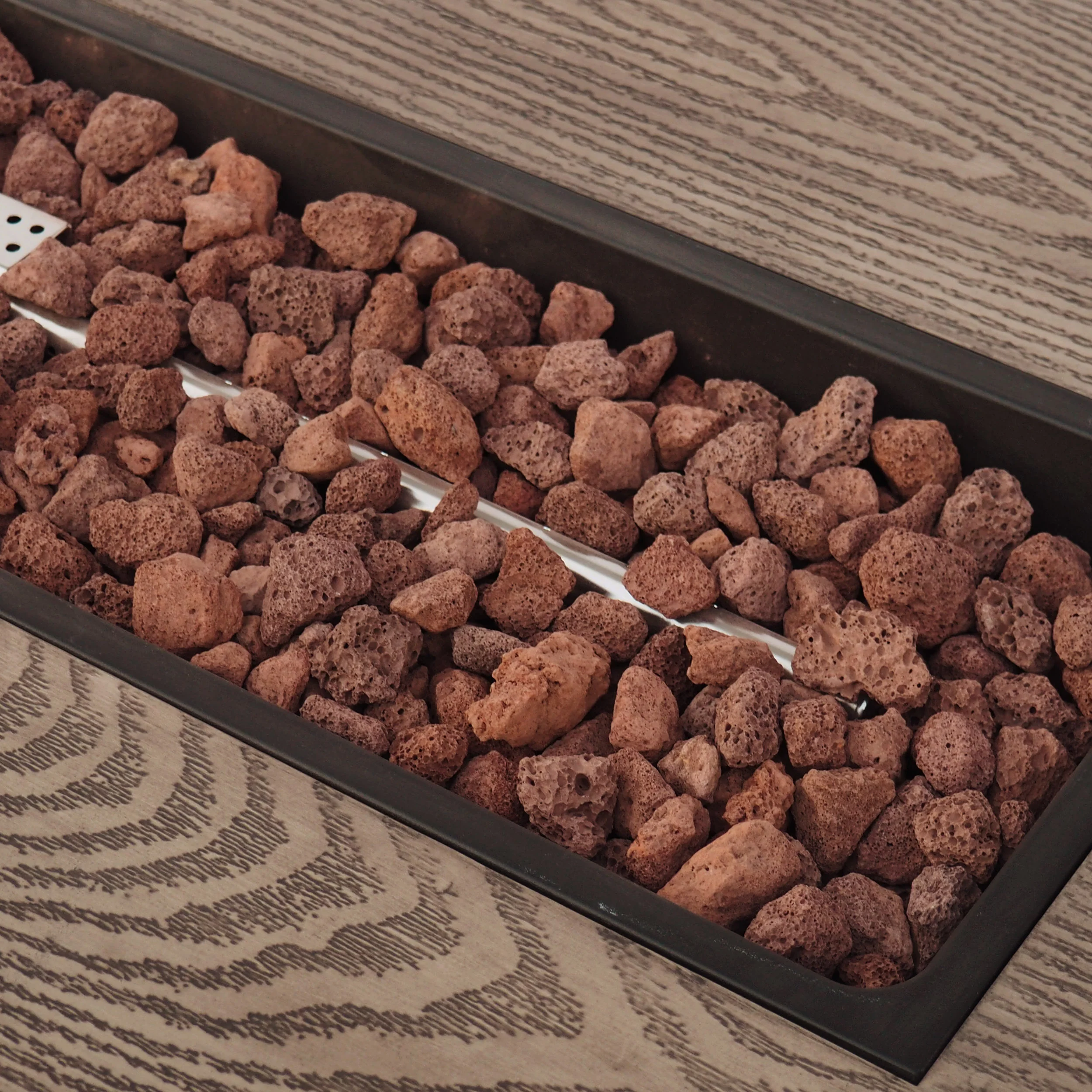 Hearth Outdoor 50,000 BTU Iron Rectangular Fire Pit (No Tank Holder) - furnishings