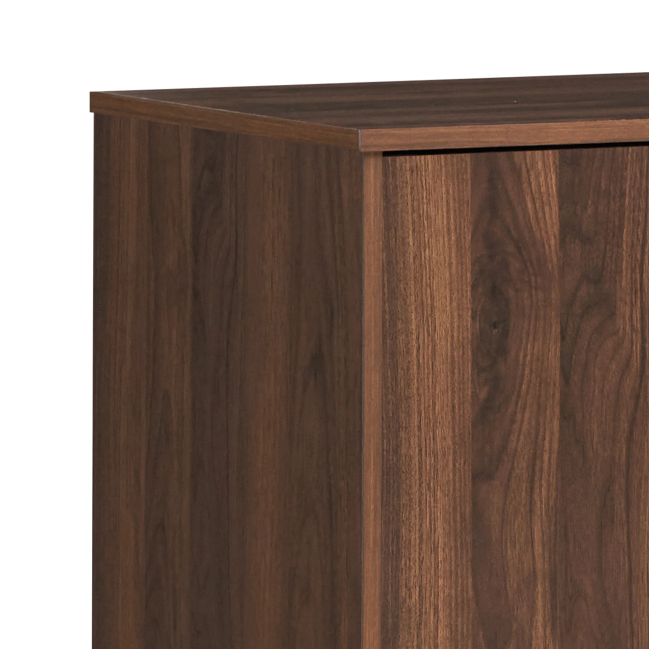 Hurlbut Mid Century Modern Wooden 8 Bottle Wine Cabinet, Walnut and Dark Brown - furnishings