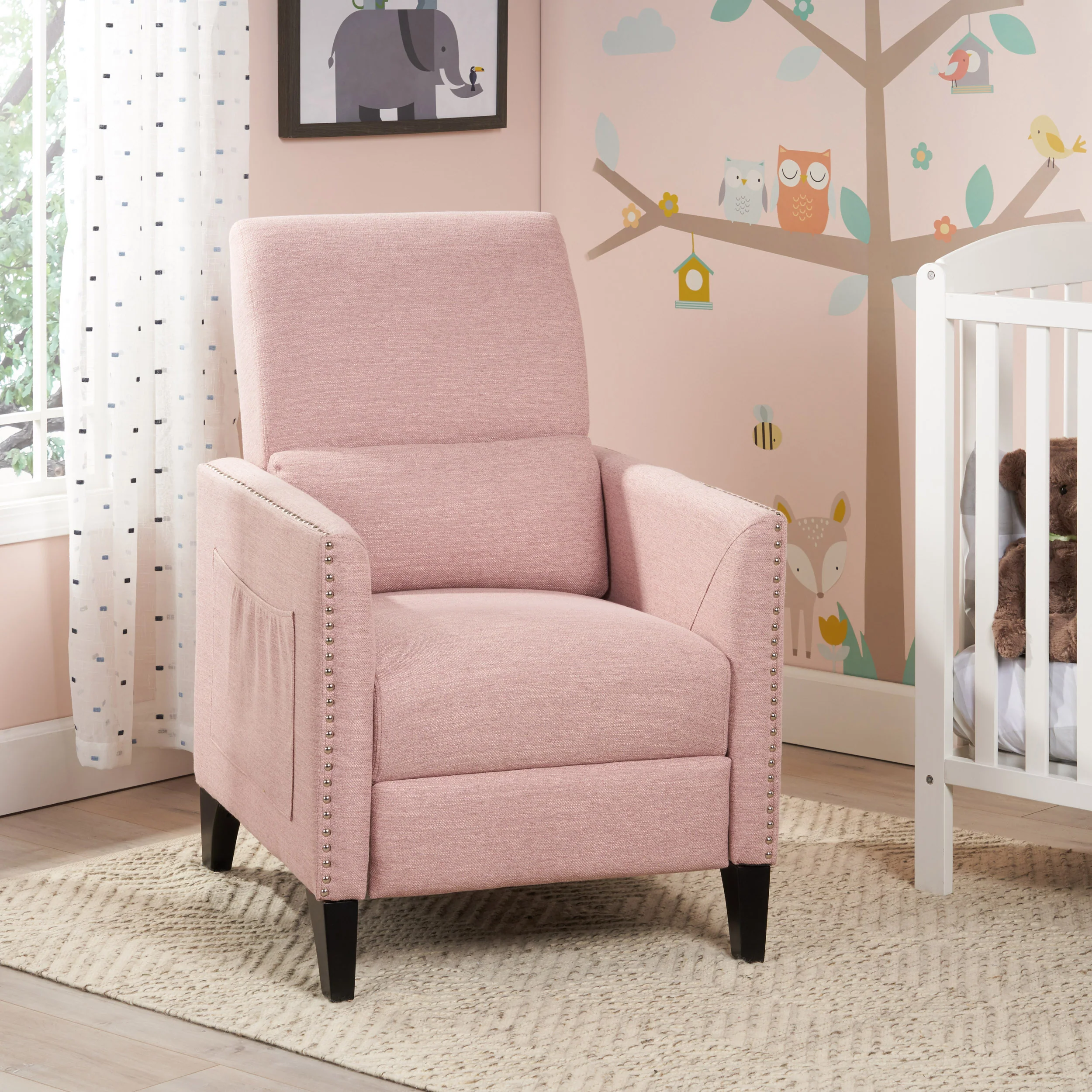 Williamgsburg Contemporary Fabric Push Back Recliner - furnishings