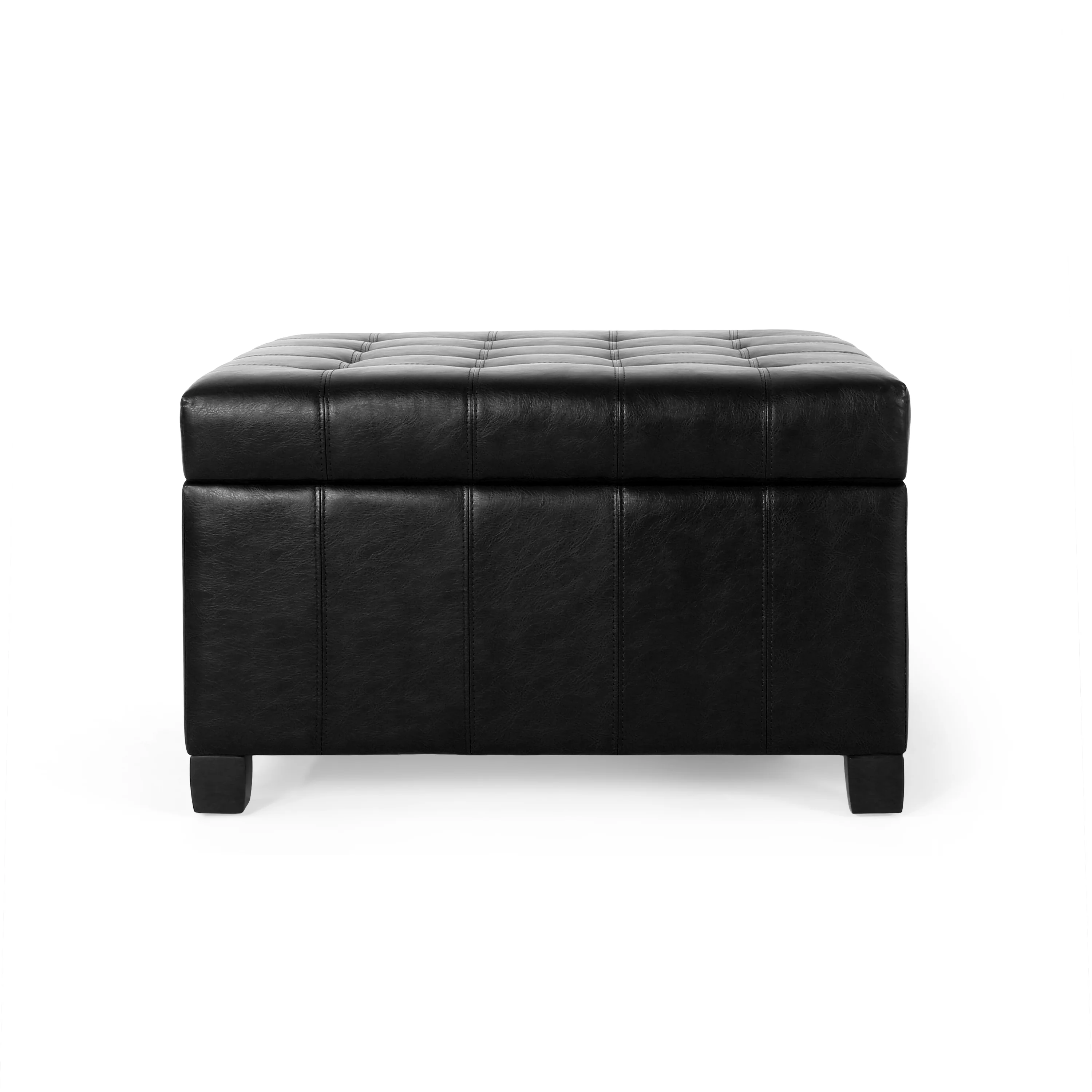 Rigby Faux Leather Storage Ottoman - furnishings