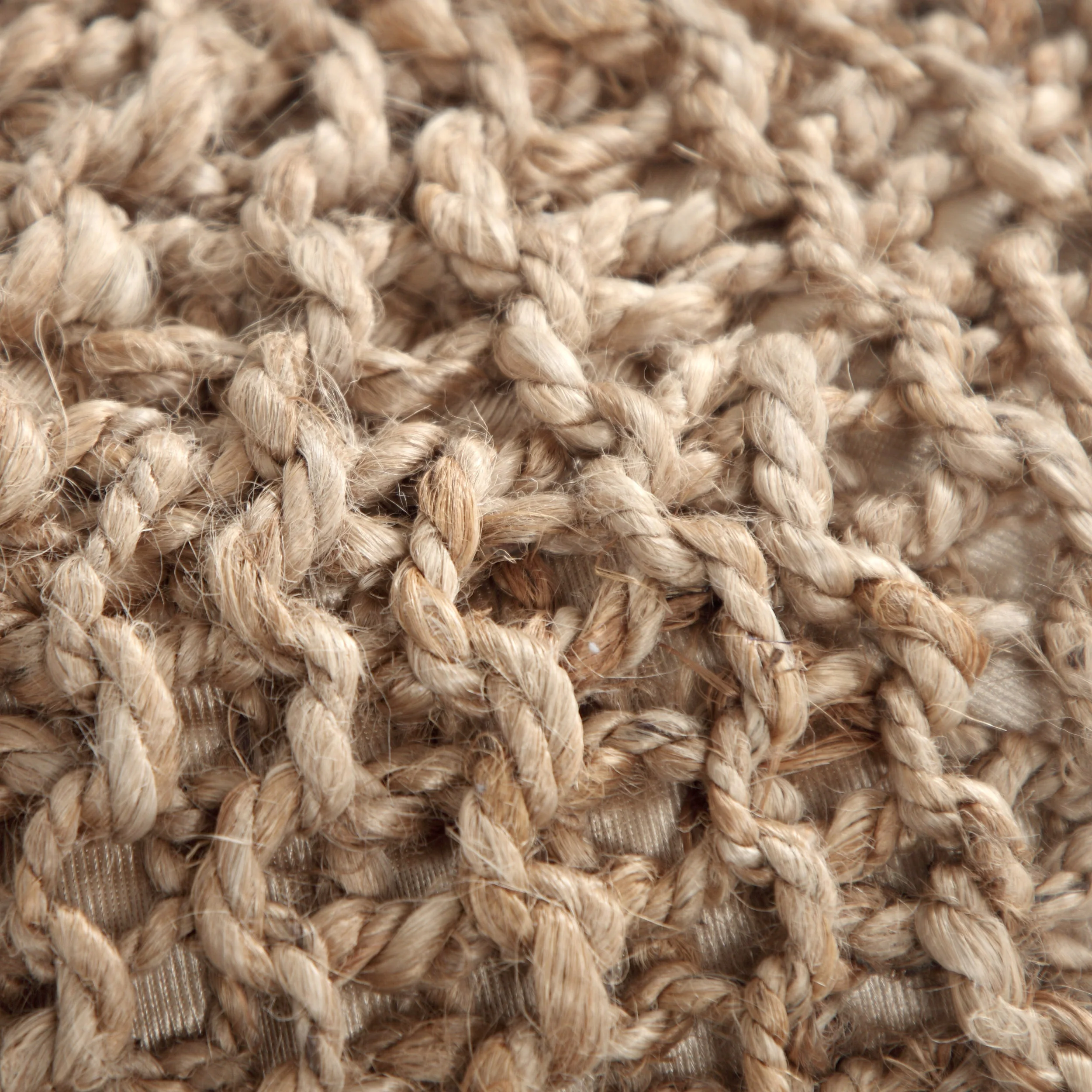 Brightridge Boho Handmade Jute Cable Knit Round Pouf - furnishings