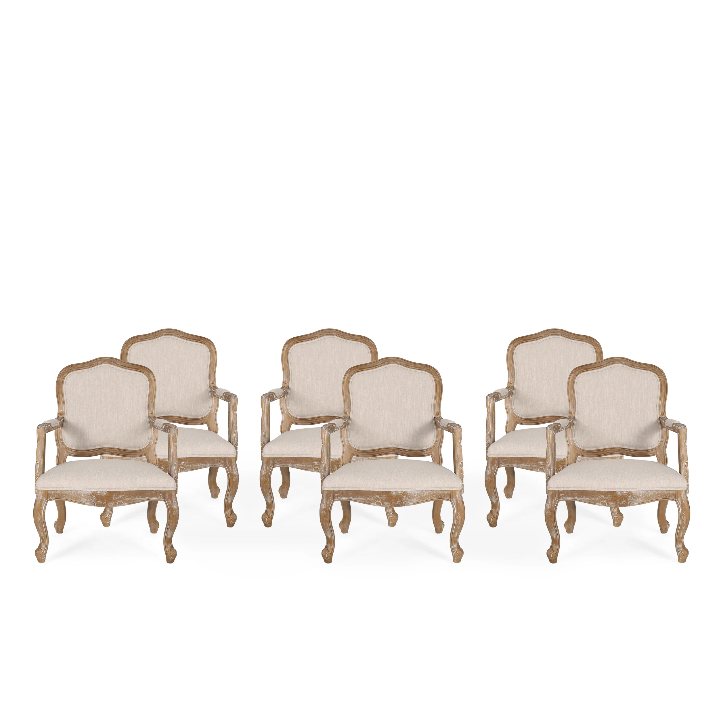 Stene French Country Wood Upholstered Dining Armchair - furnishings