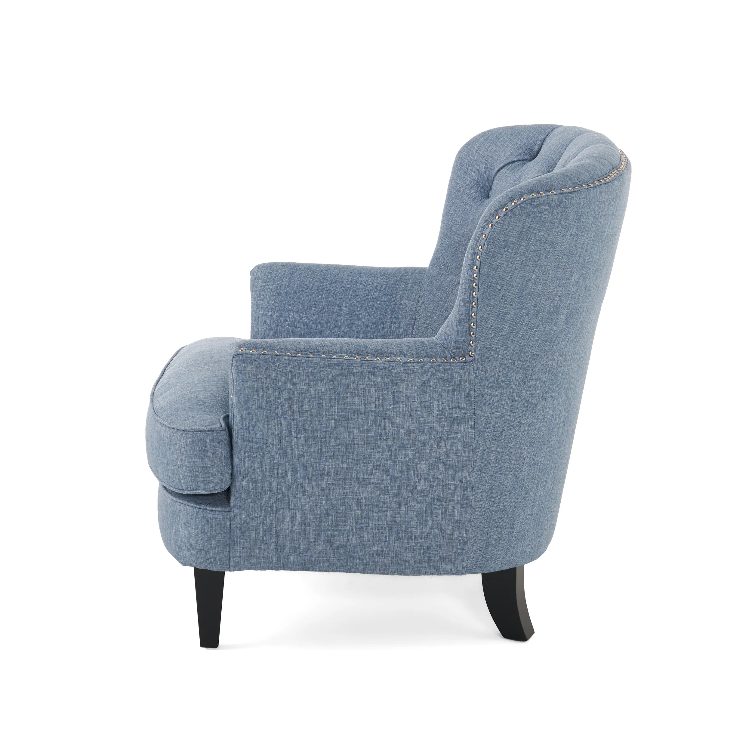 Alfred Button Tufted Fabric Club Chair - furnishings