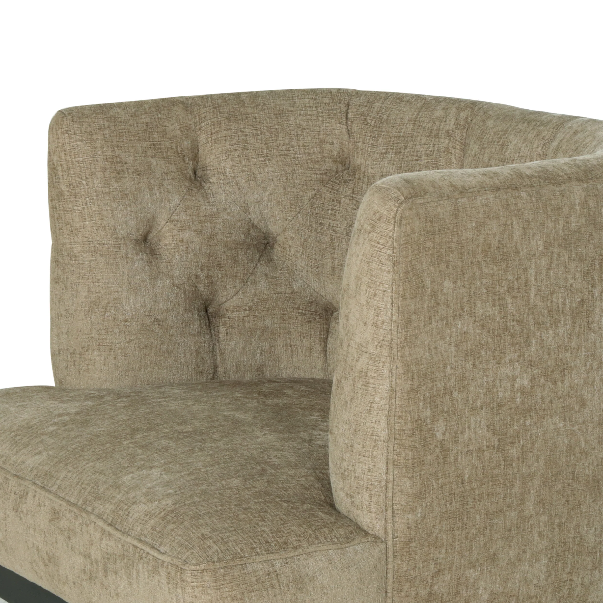 Evans Contemporary Fabric Tufted Accent Chair - furnishings