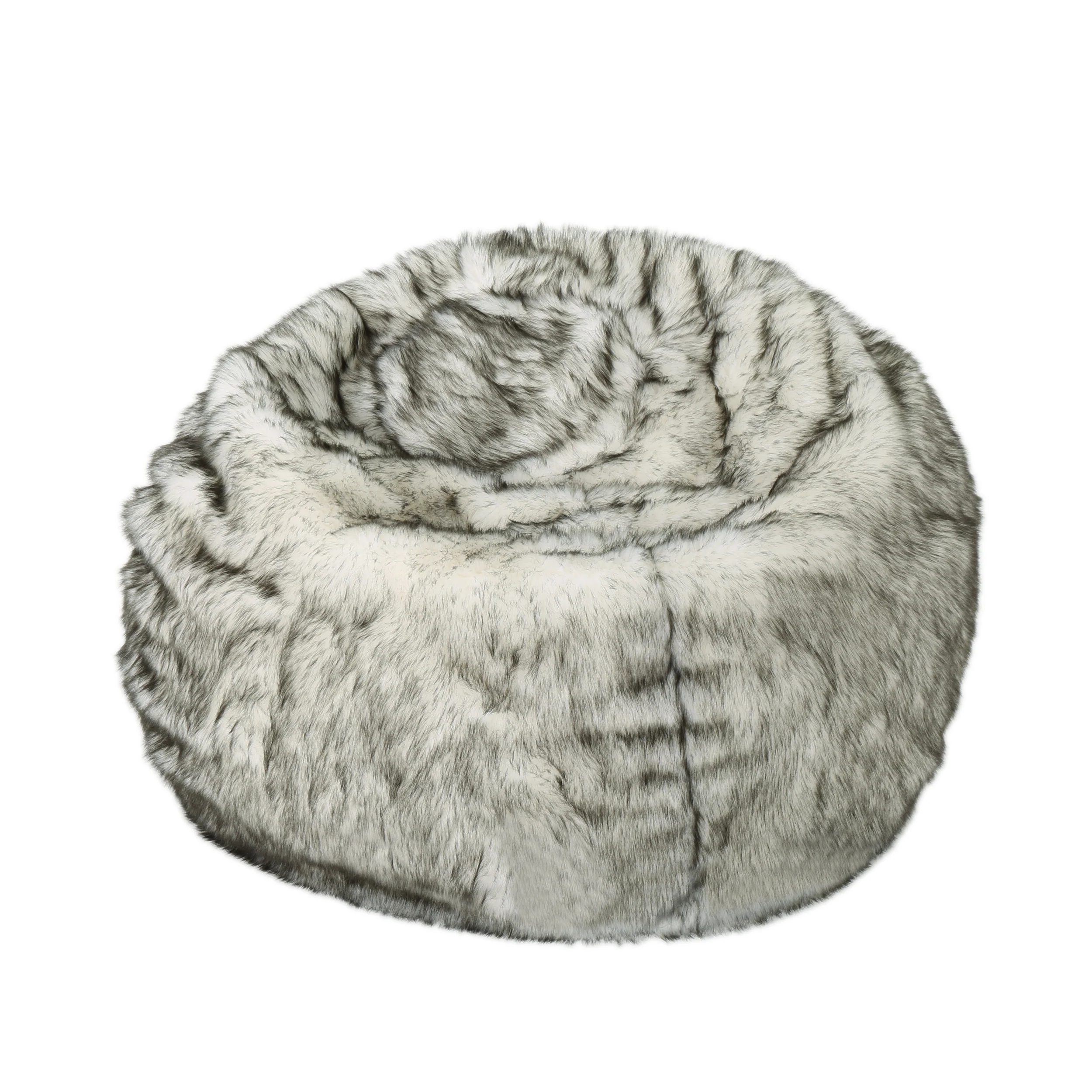 Leslie Modern 3 Foot Faux Fur Bean Bag Cover - furnishings