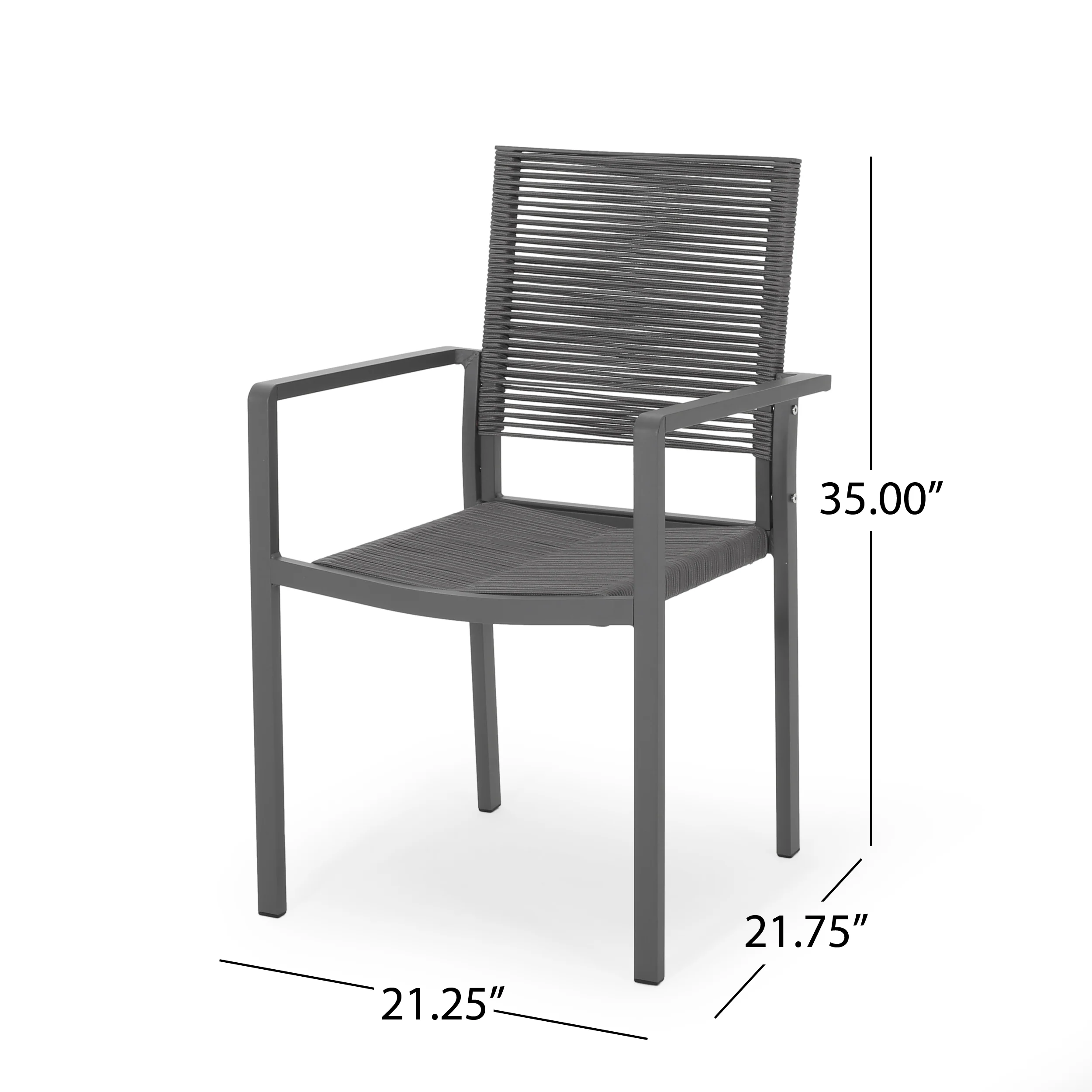 Aicha 6 Seater Aluminum Dining Set - furnishings