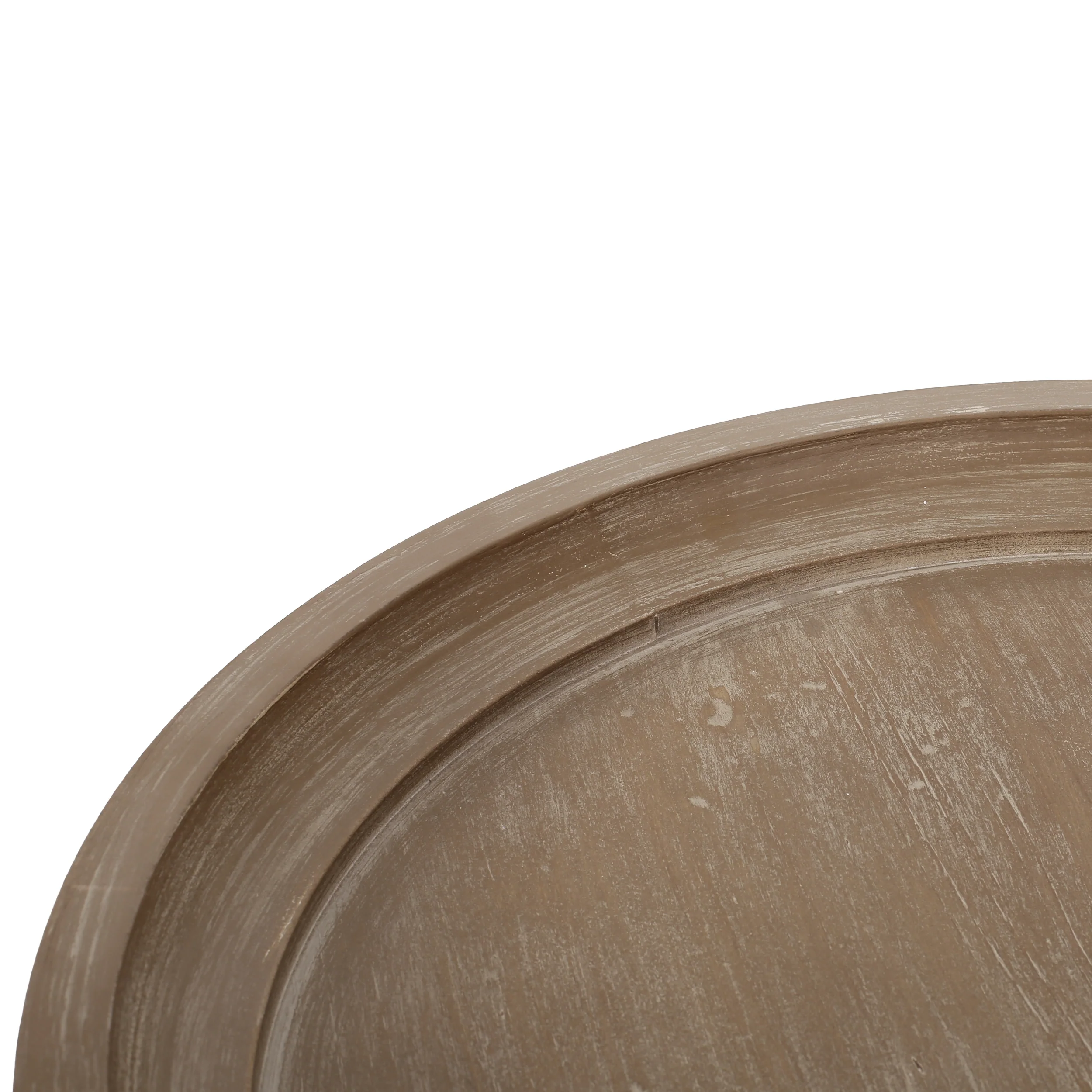 Ihana French Country Wooden Accent Table with Round Top - furnishings