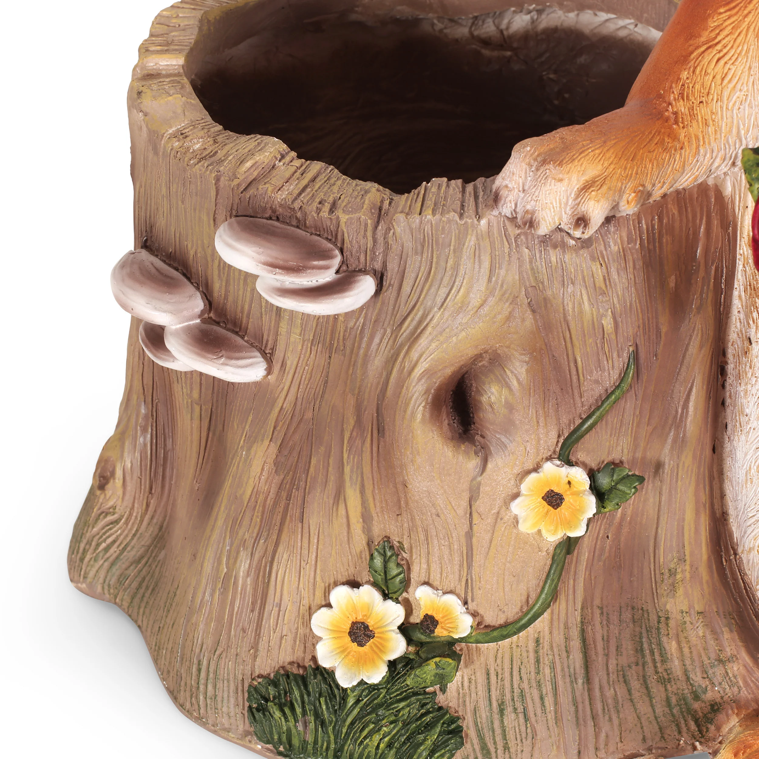 Wallen Outdoor Decorative Squirrel Planter, Brown - furnishings