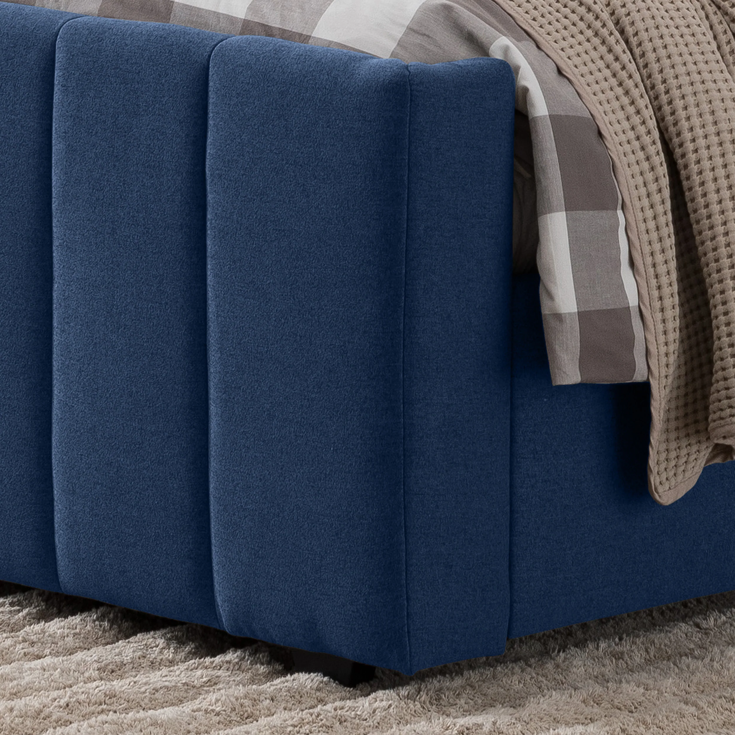 Riley Fully Upholstered Queen Size Bed Frame - furnishings