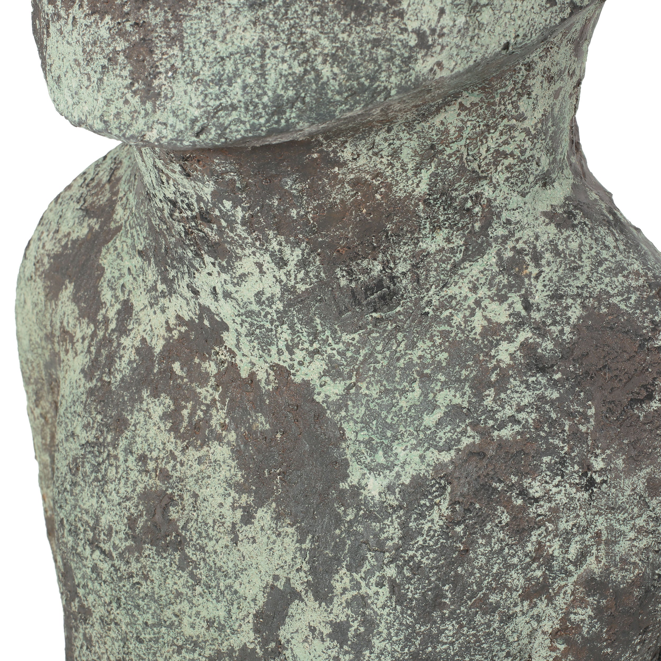 Sasser Outdoor Easter Island Garden Statue, Moss Green - furnishings